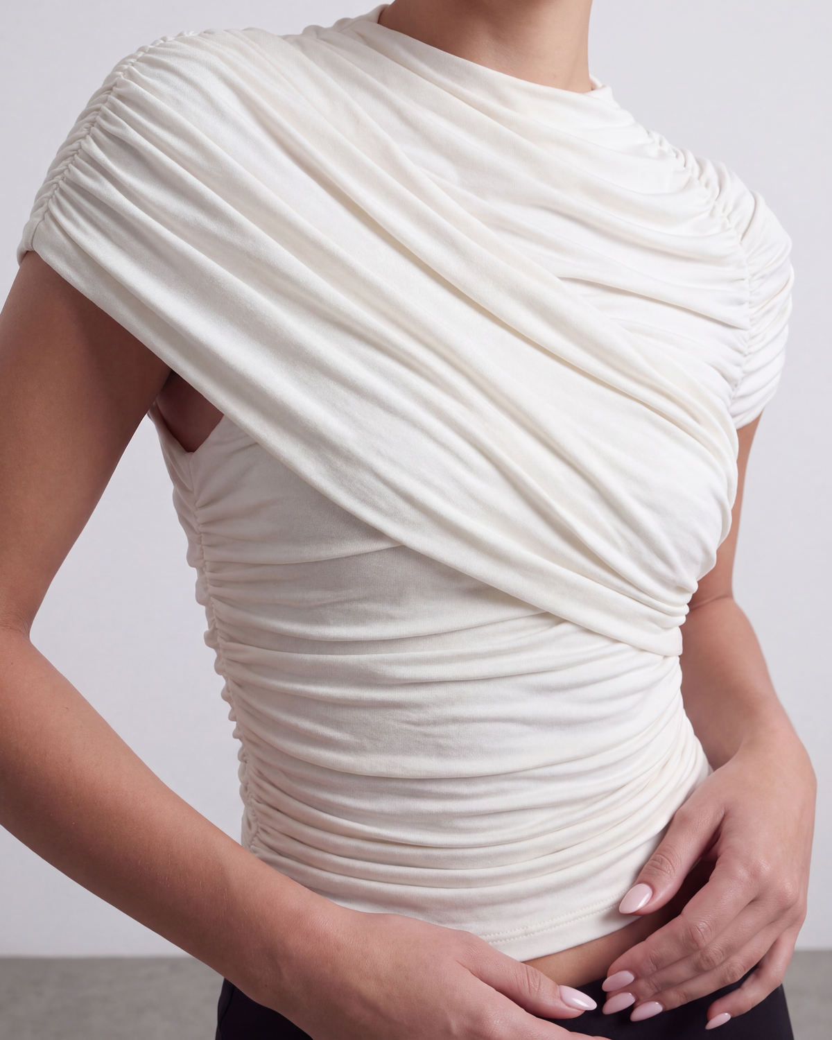 The Draped Shoulder Tee