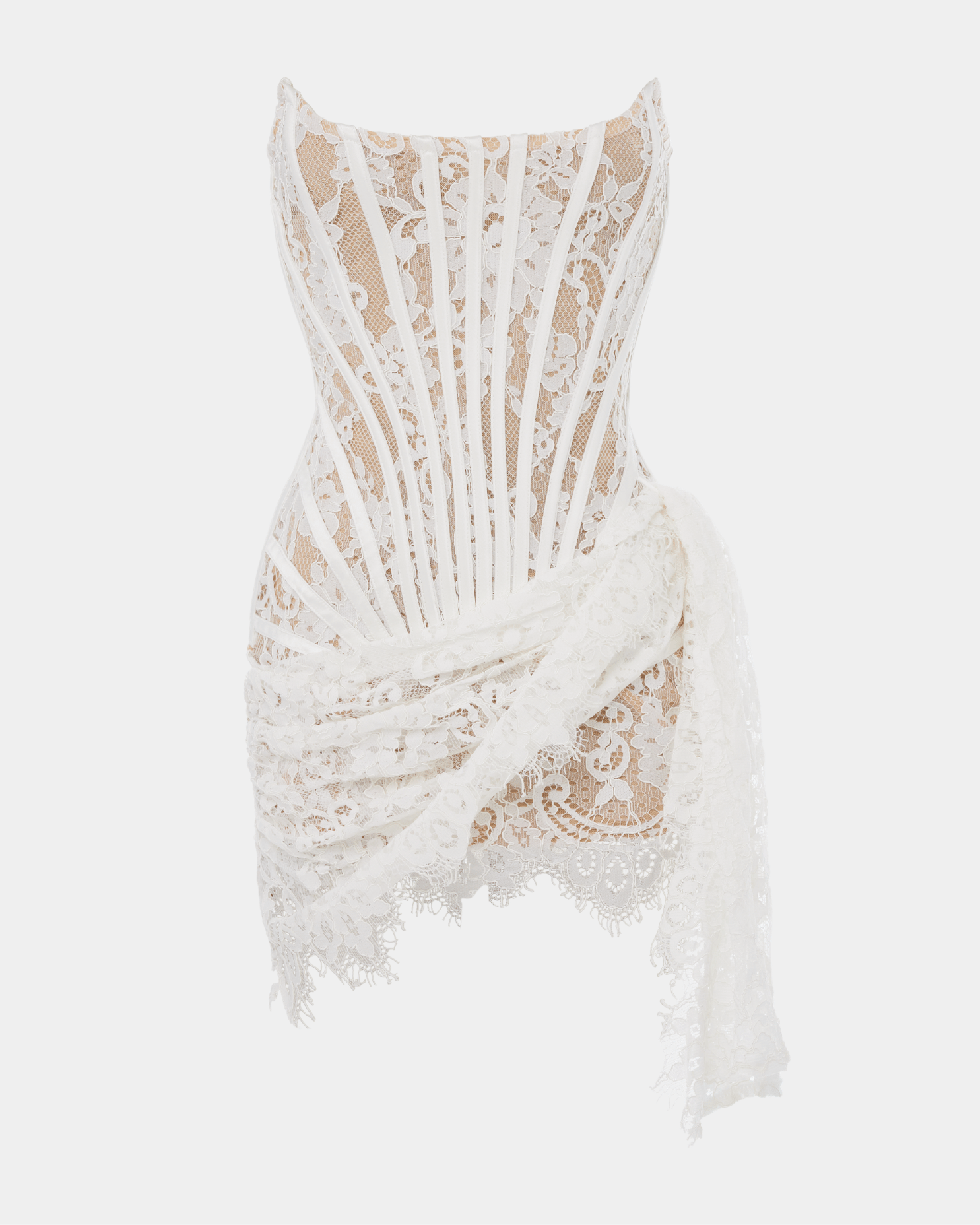 The lace corset mini dress