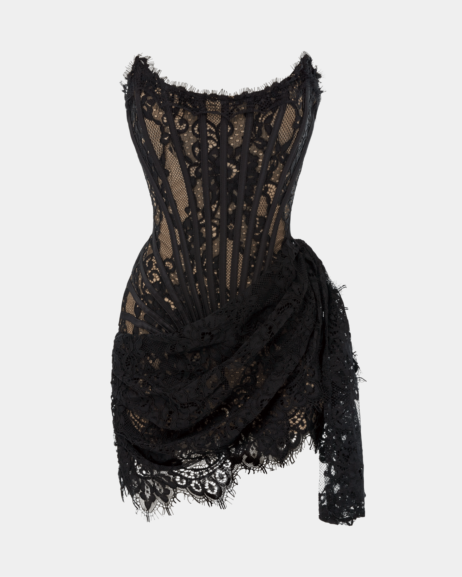 The Lace Corset Mini Dress - Heiress Beverly Hills L The Lace Corset Mini Dress - Heiress Beverly Hills L