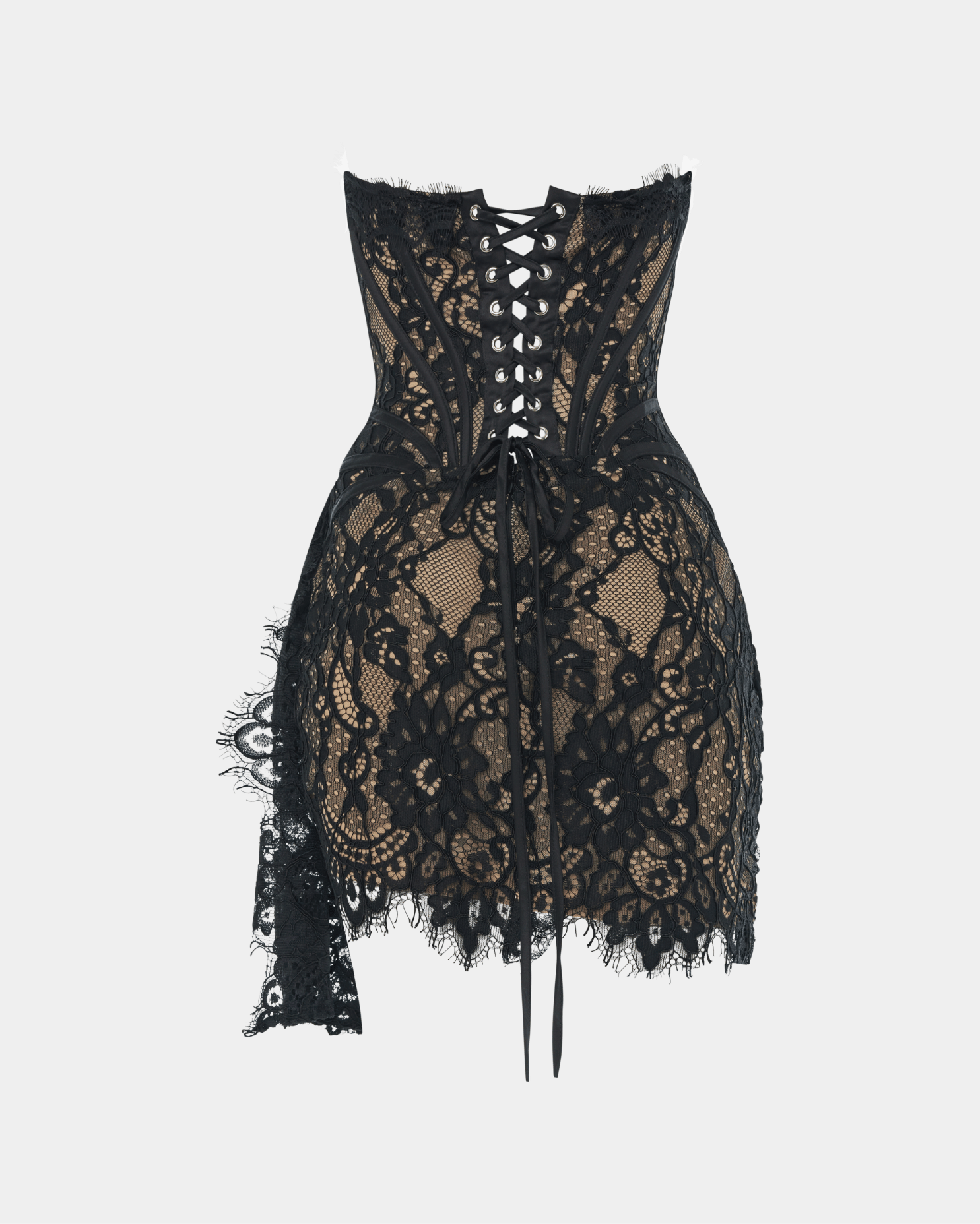 The lace corset mini dress