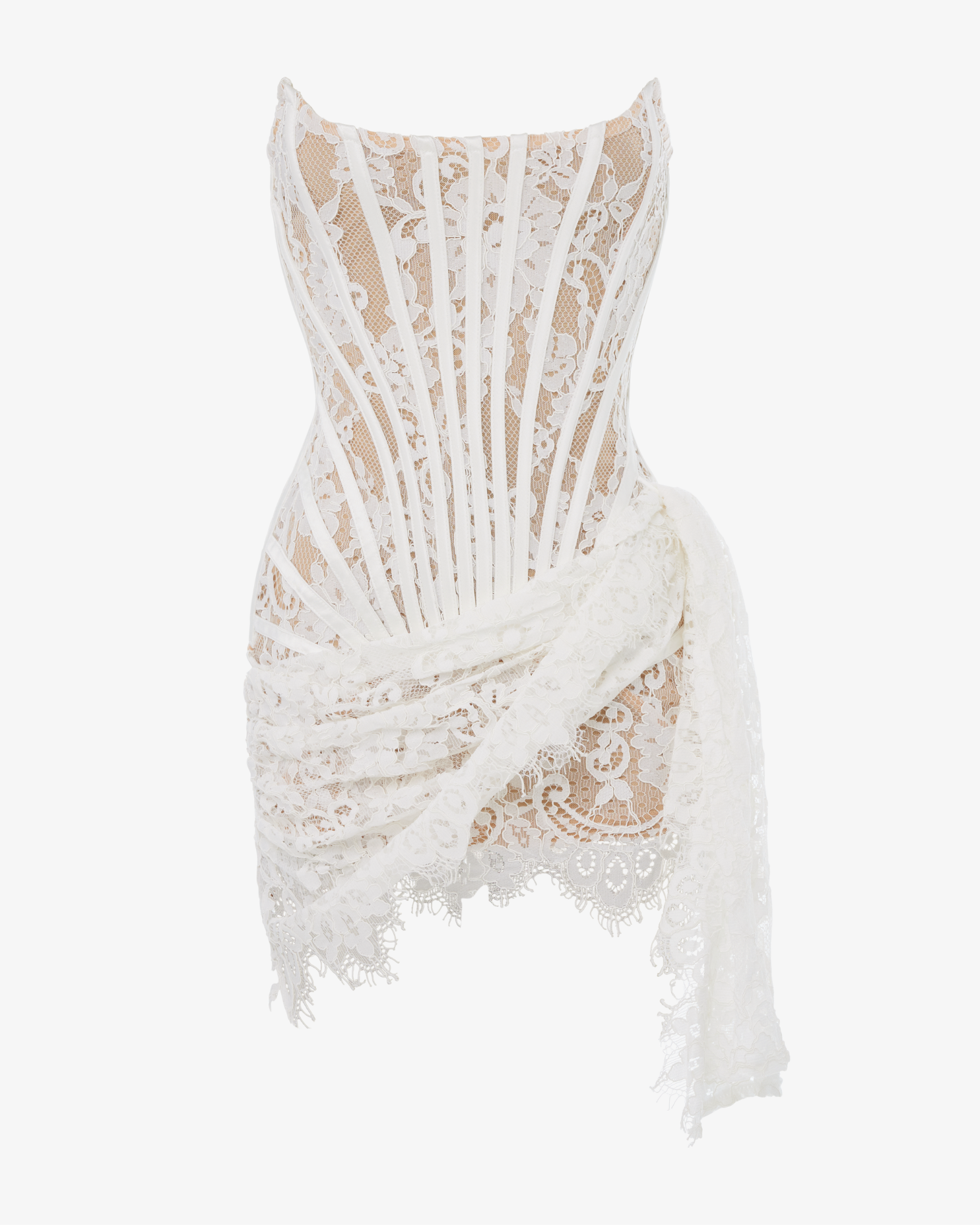 The lace corset mini dress
