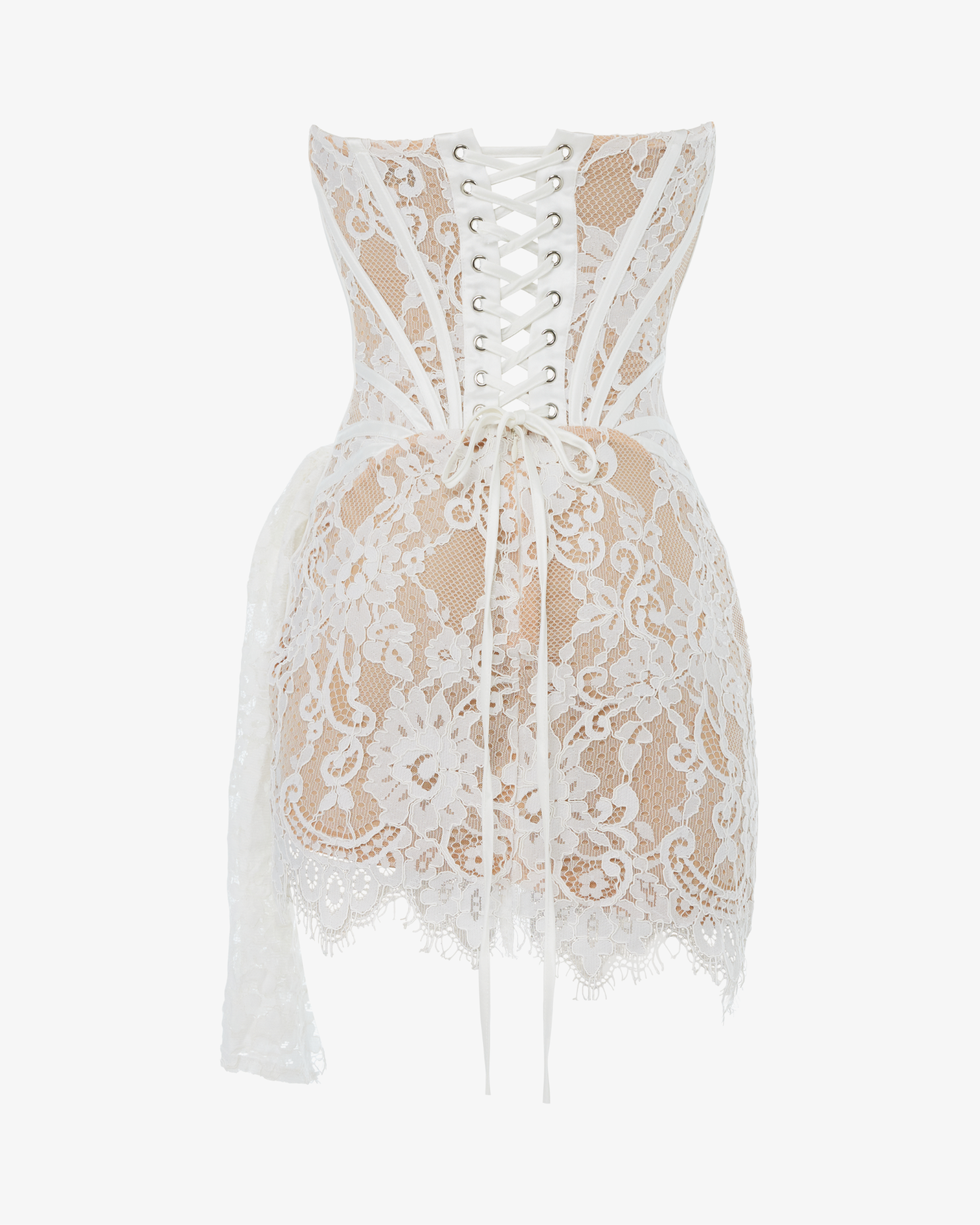 The lace corset mini dress