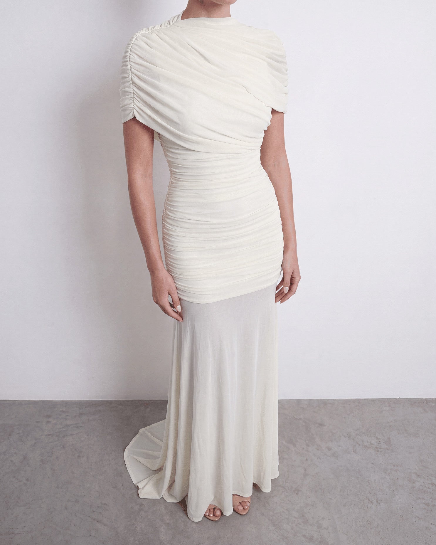 The Draped Shoulder Gown