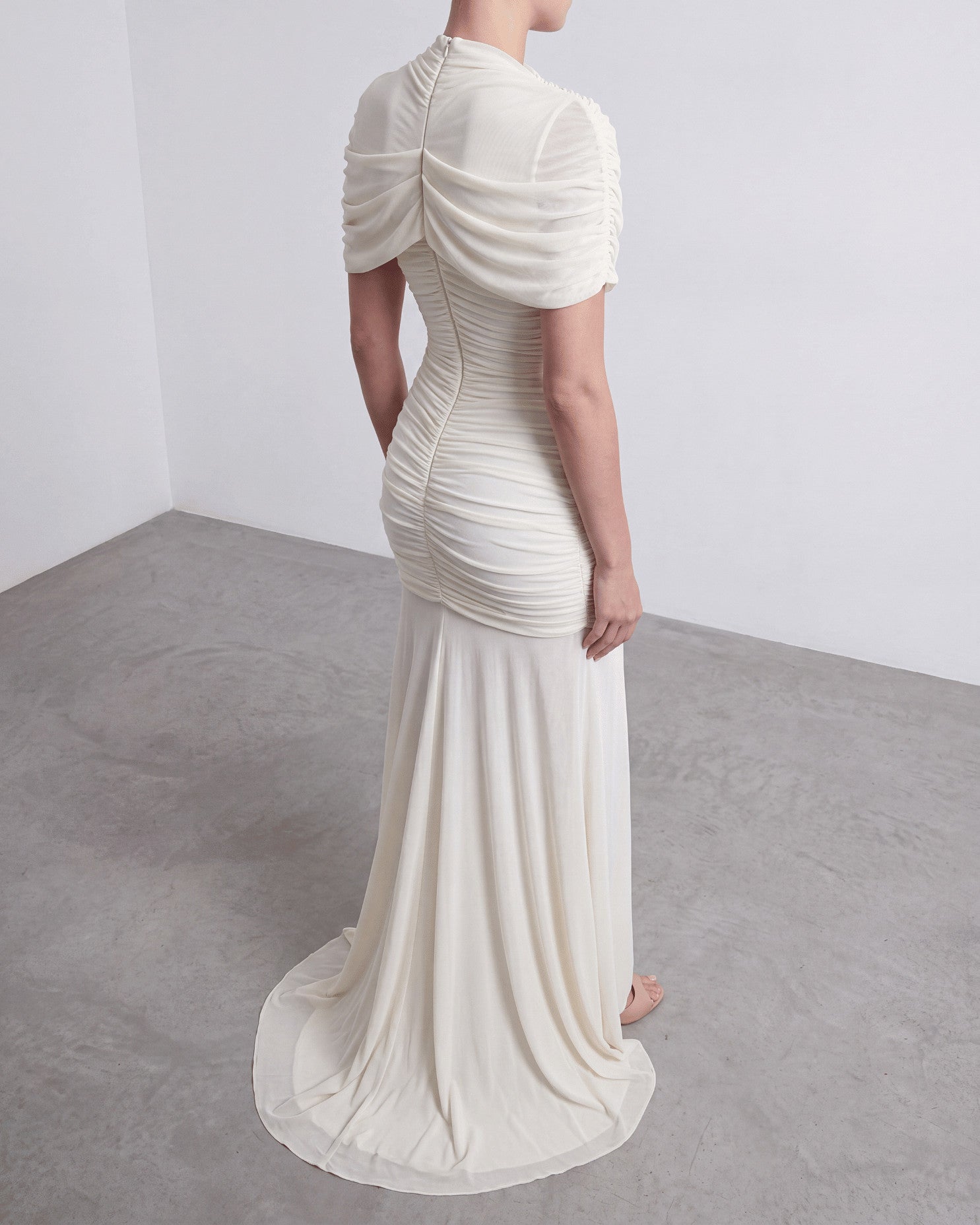 The Draped Shoulder Gown