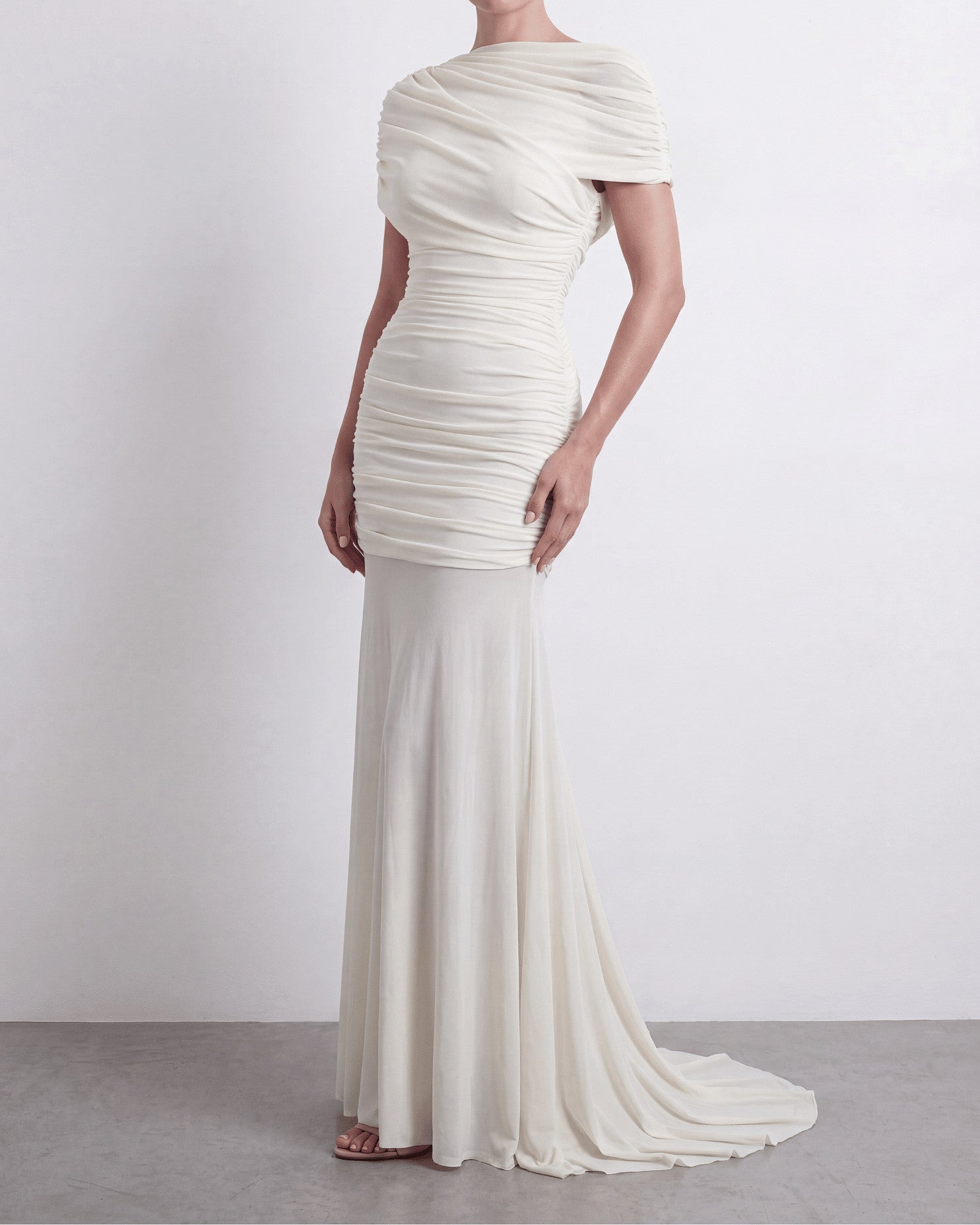 The Draped Shoulder Gown