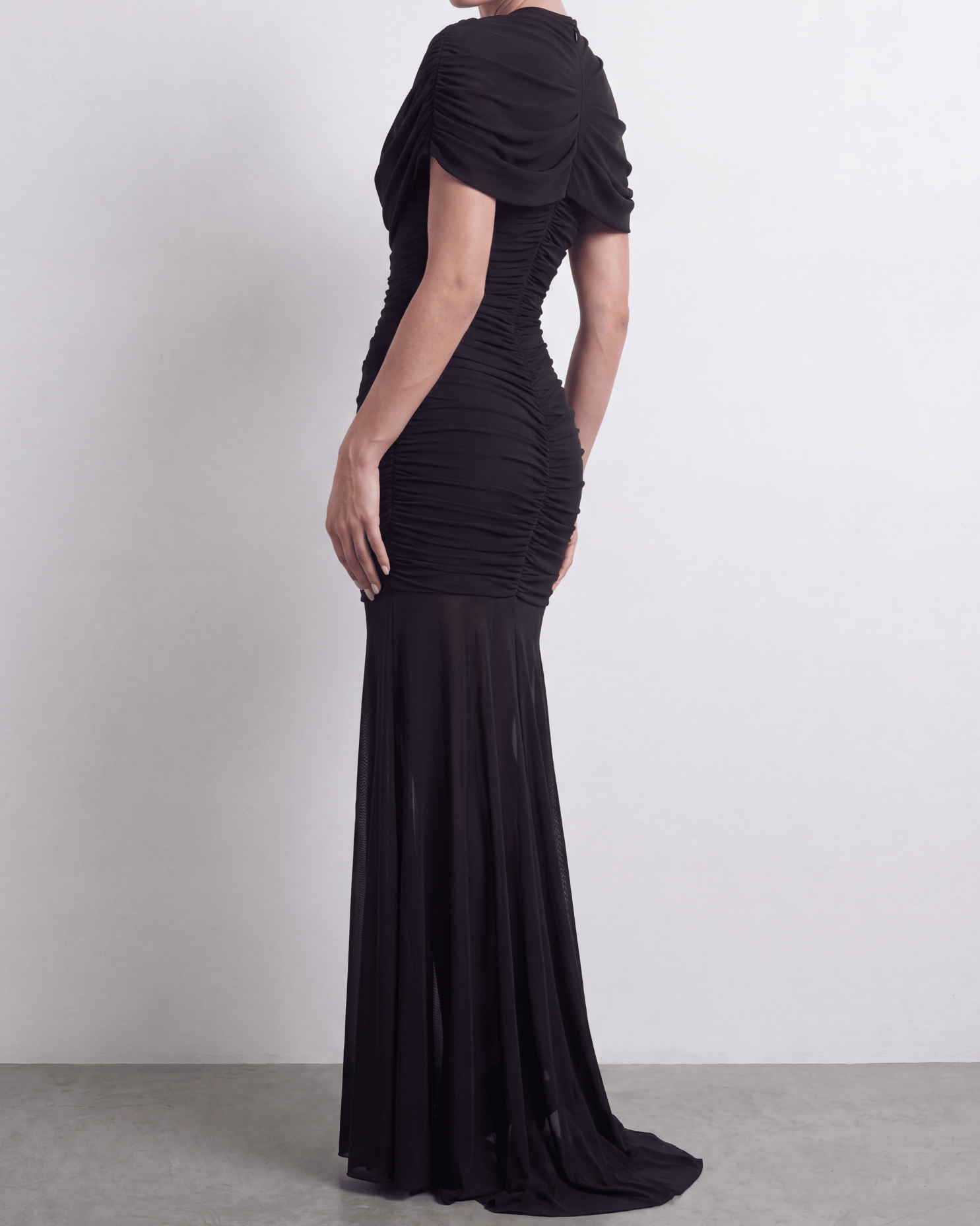 The Draped Shoulder Gown