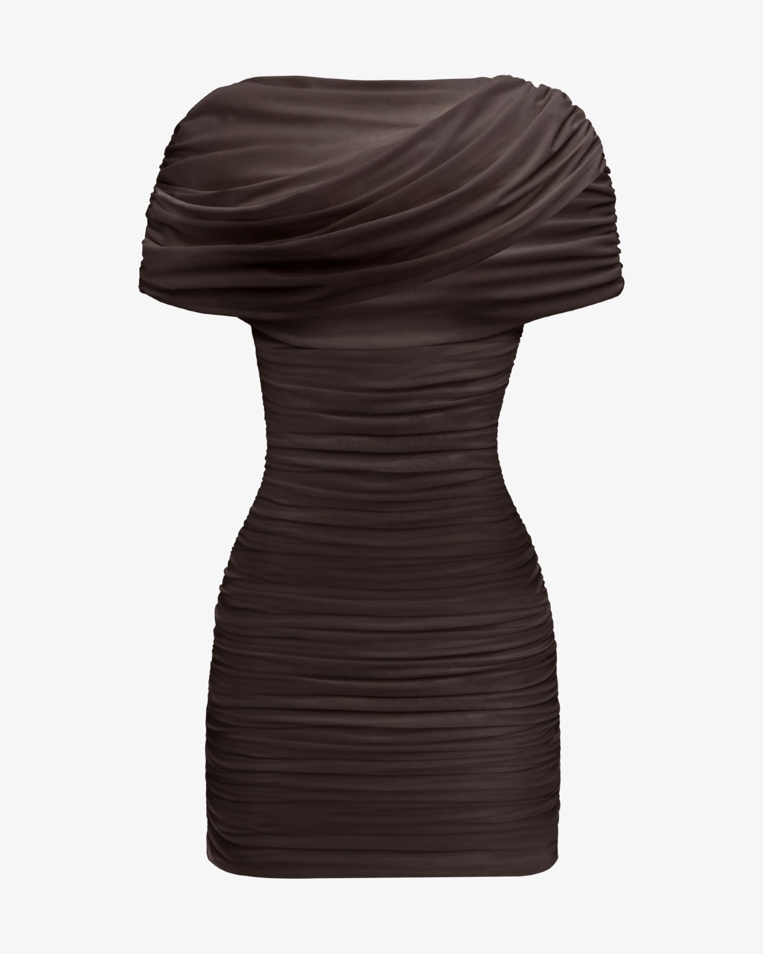 The Draped Shoulder Mini Dress