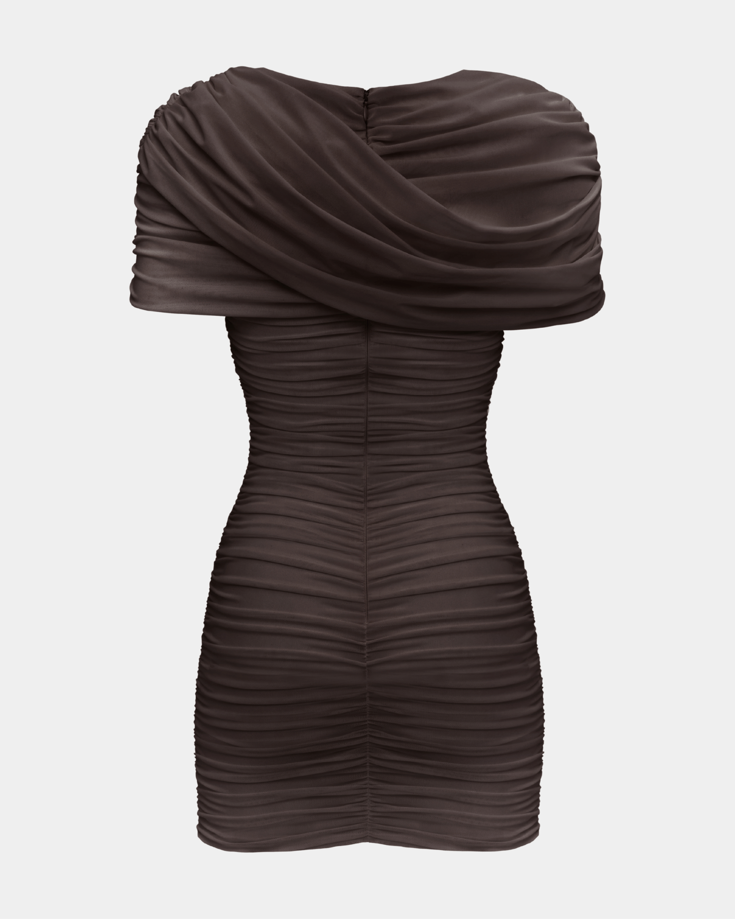 The Draped Shoulder Mini Dress