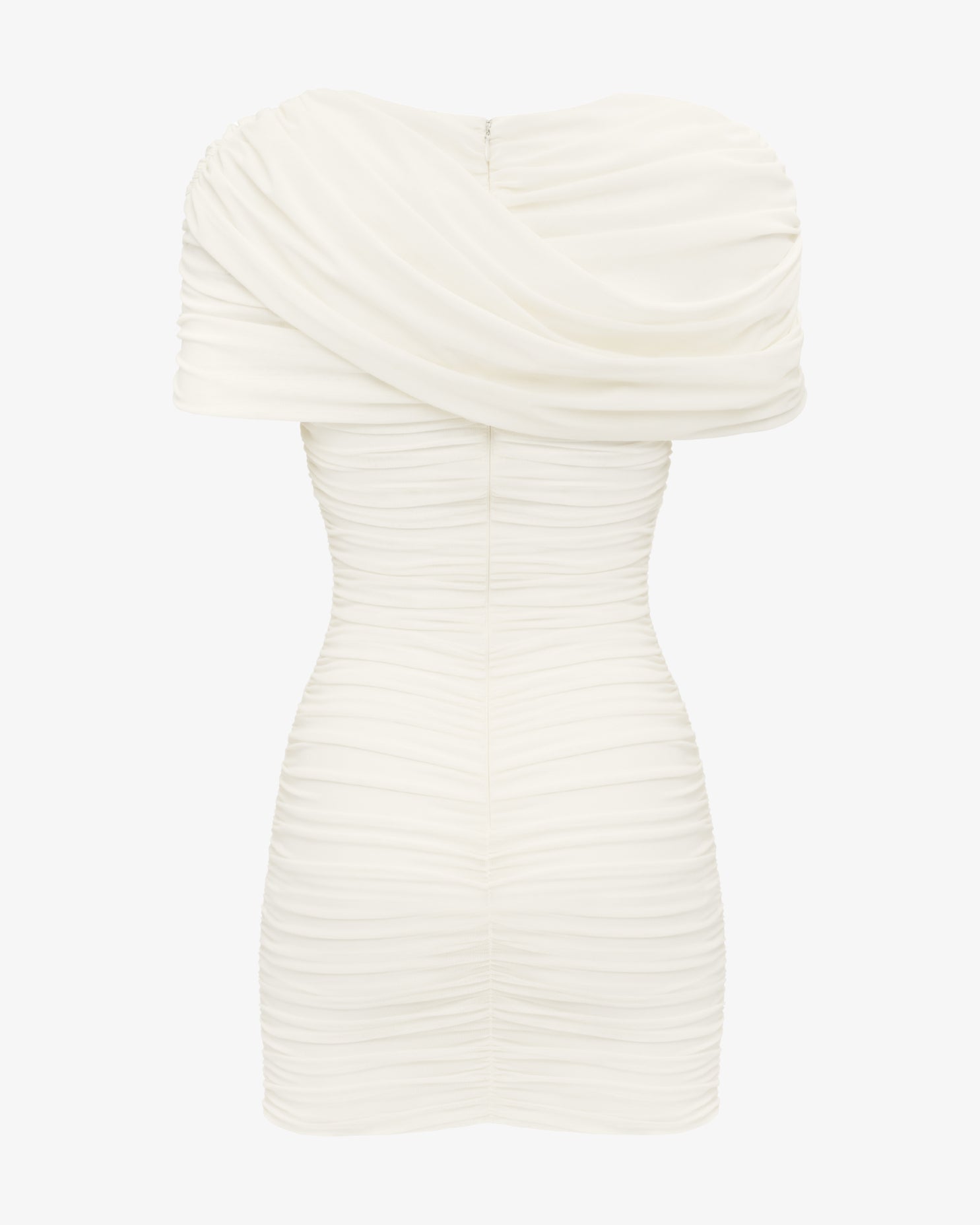 The Draped Shoulder Mini Dress