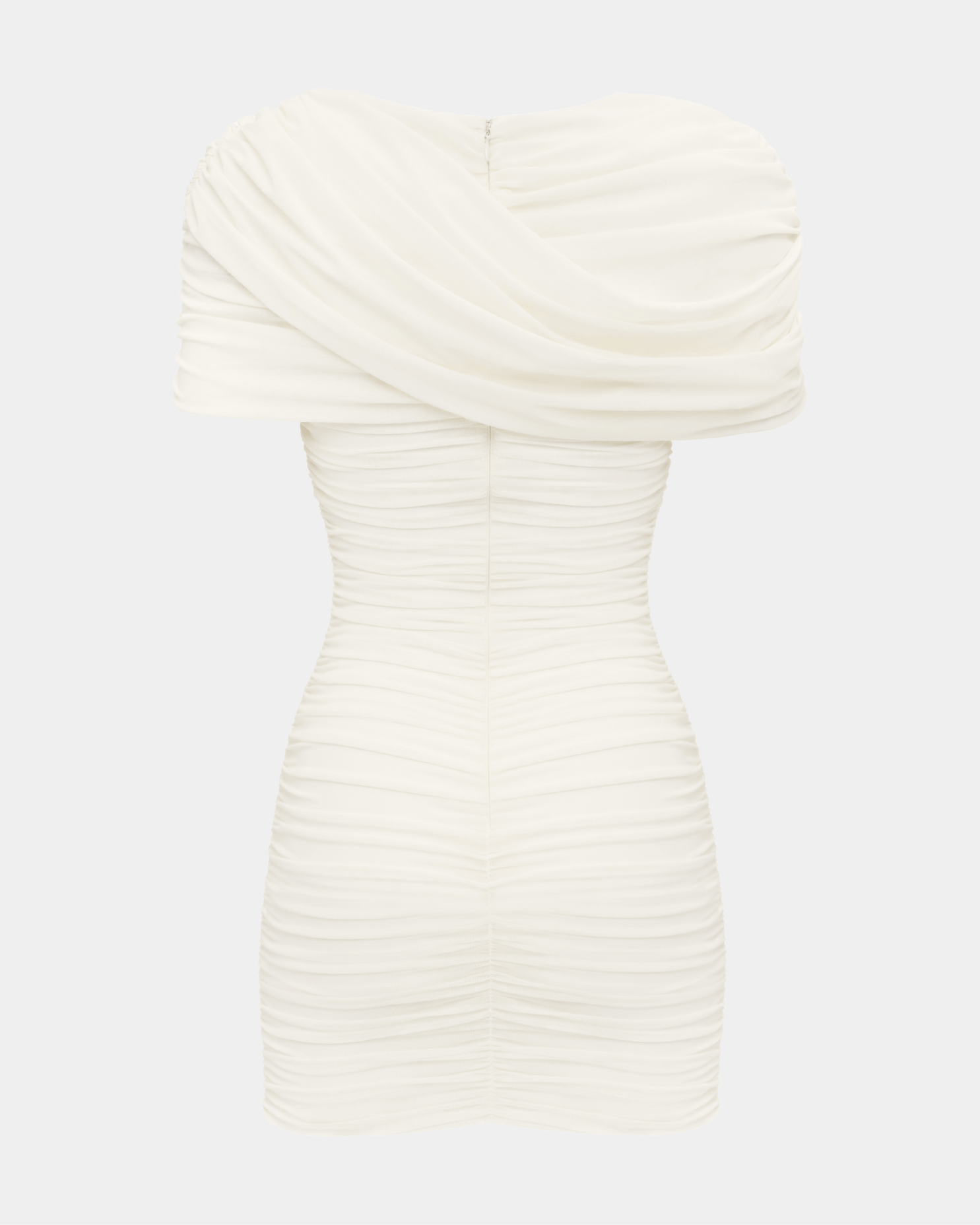 The Draped Shoulder Mini Dress