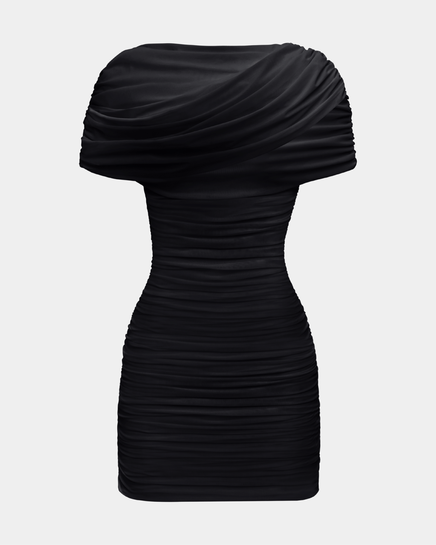 The Draped Shoulder Mini Dress