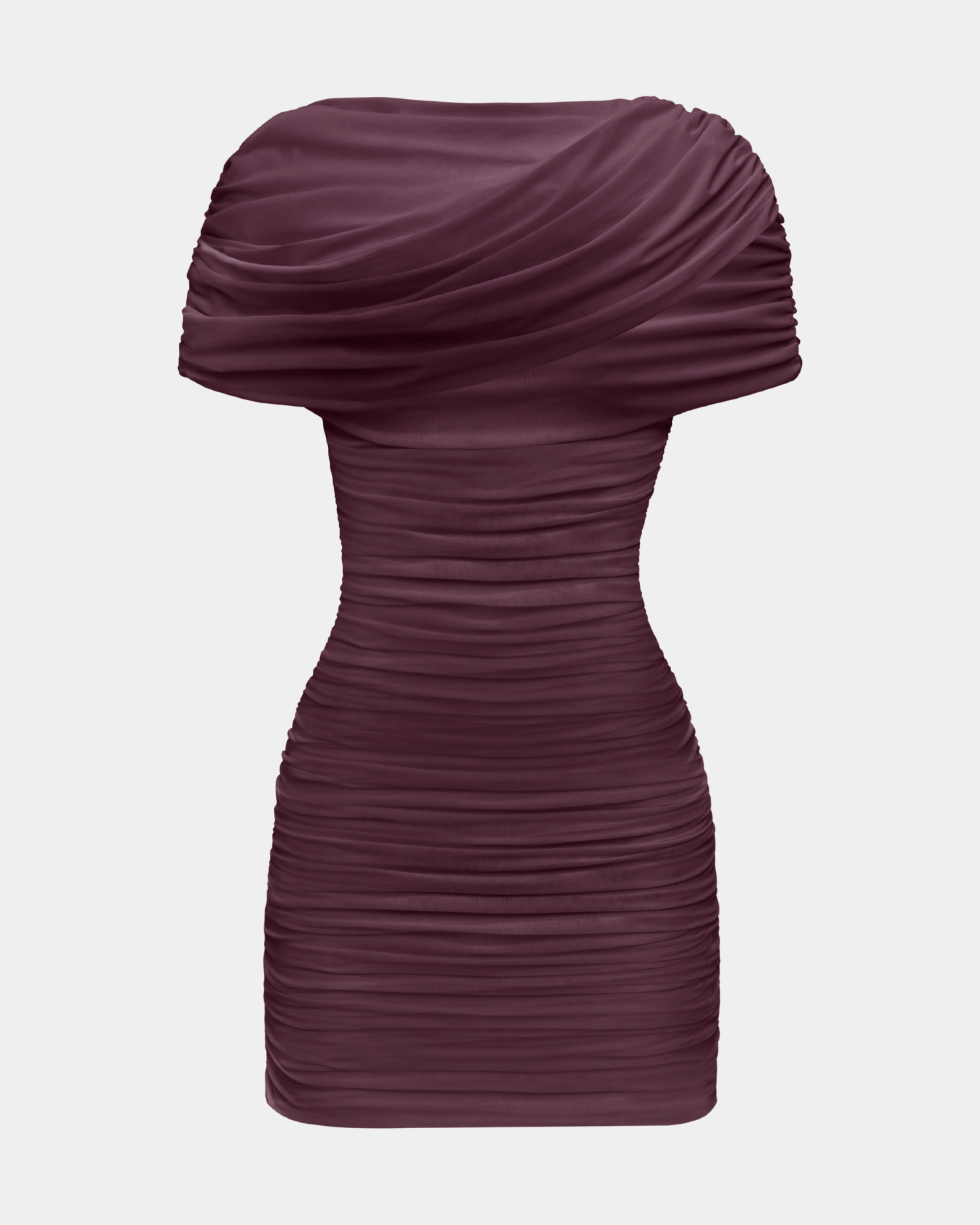 The Draped Shoulder Mini Dress