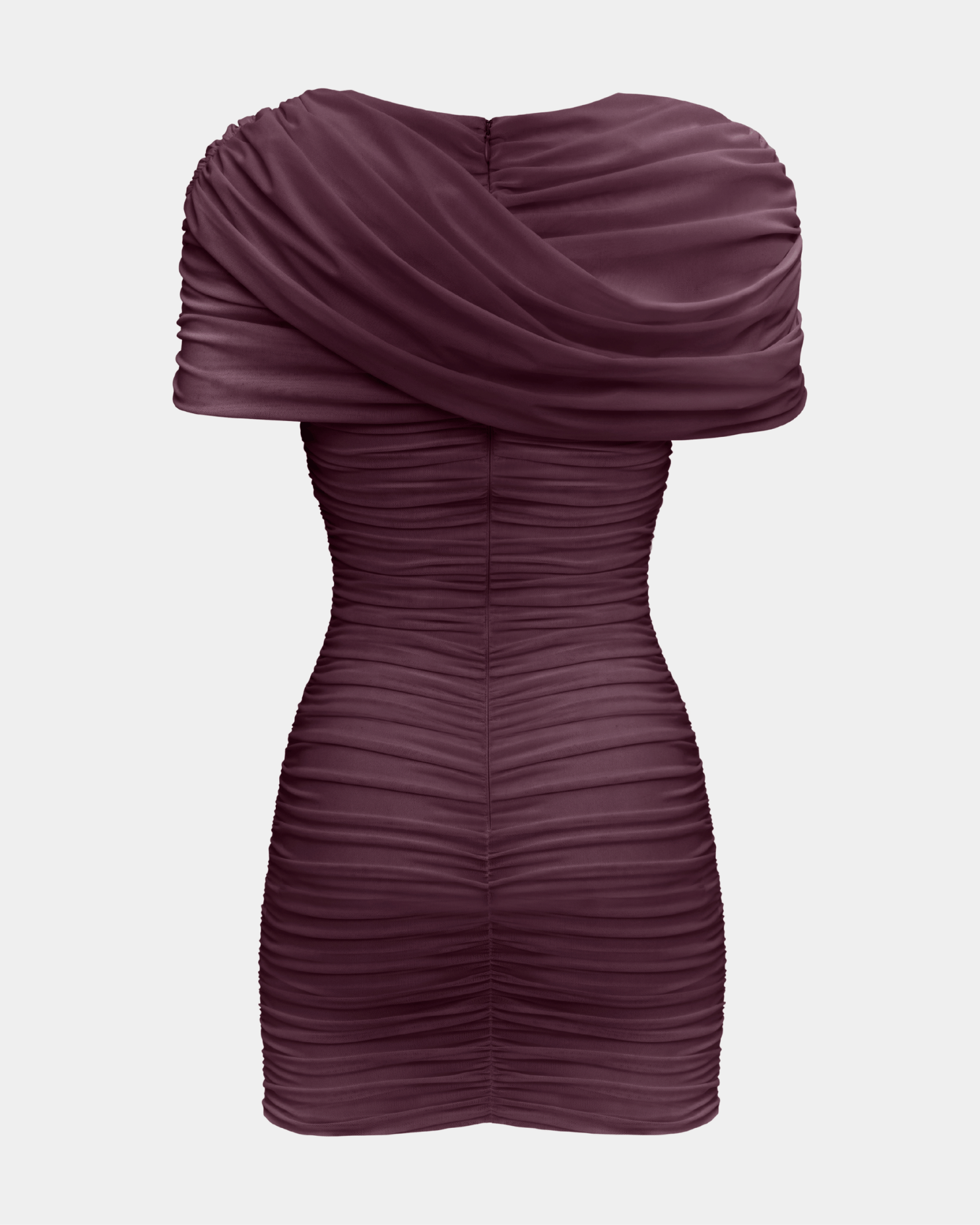 The Draped Shoulder Mini Dress