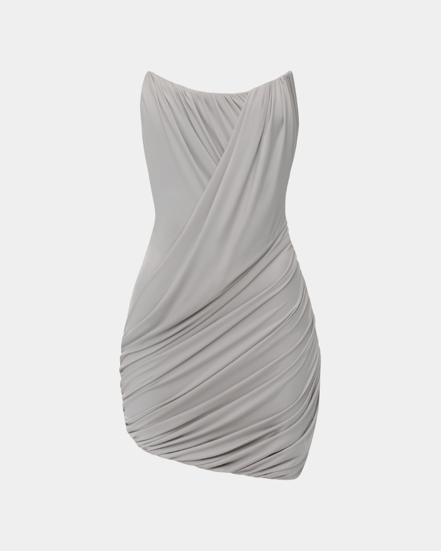 The Gathered Mini Dress - HEIRESS BEVERLY HILLS Gray / L The Gathered Mini Dress - HEIRESS BEVERLY HILLS Gray / L