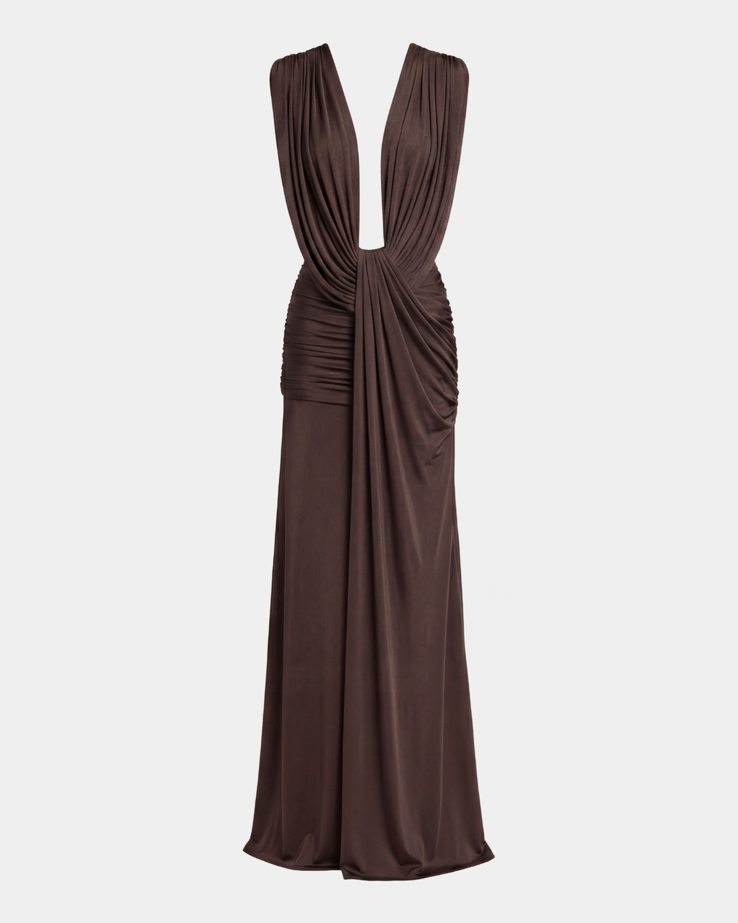 The Plunge Drape Gown