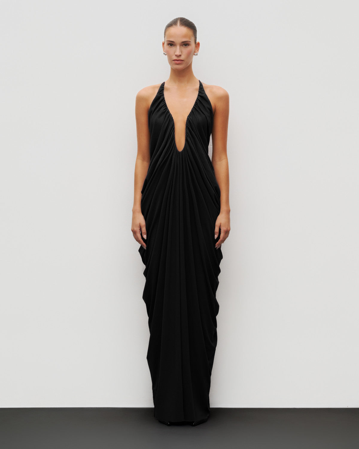 The Draped Halter Gown