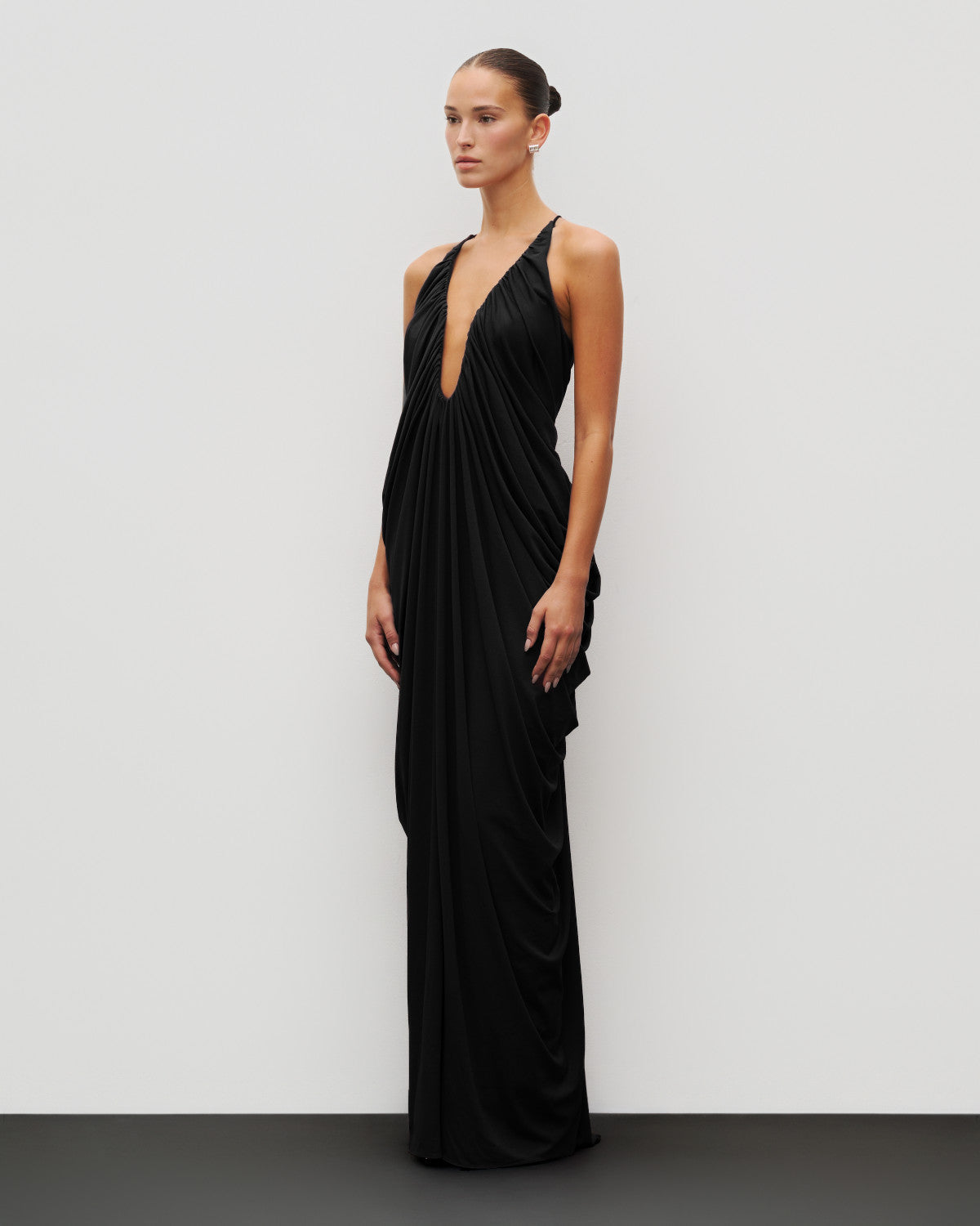The Draped Halter Gown