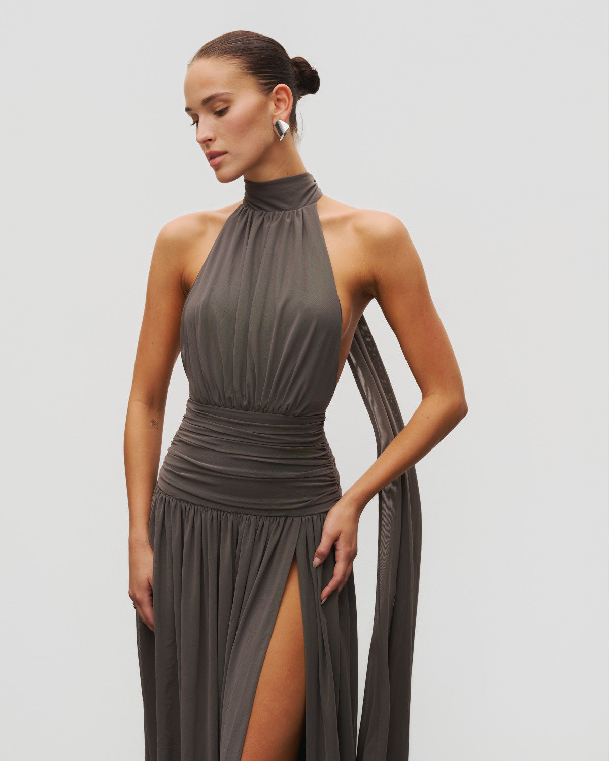 The Halter Slit Gown