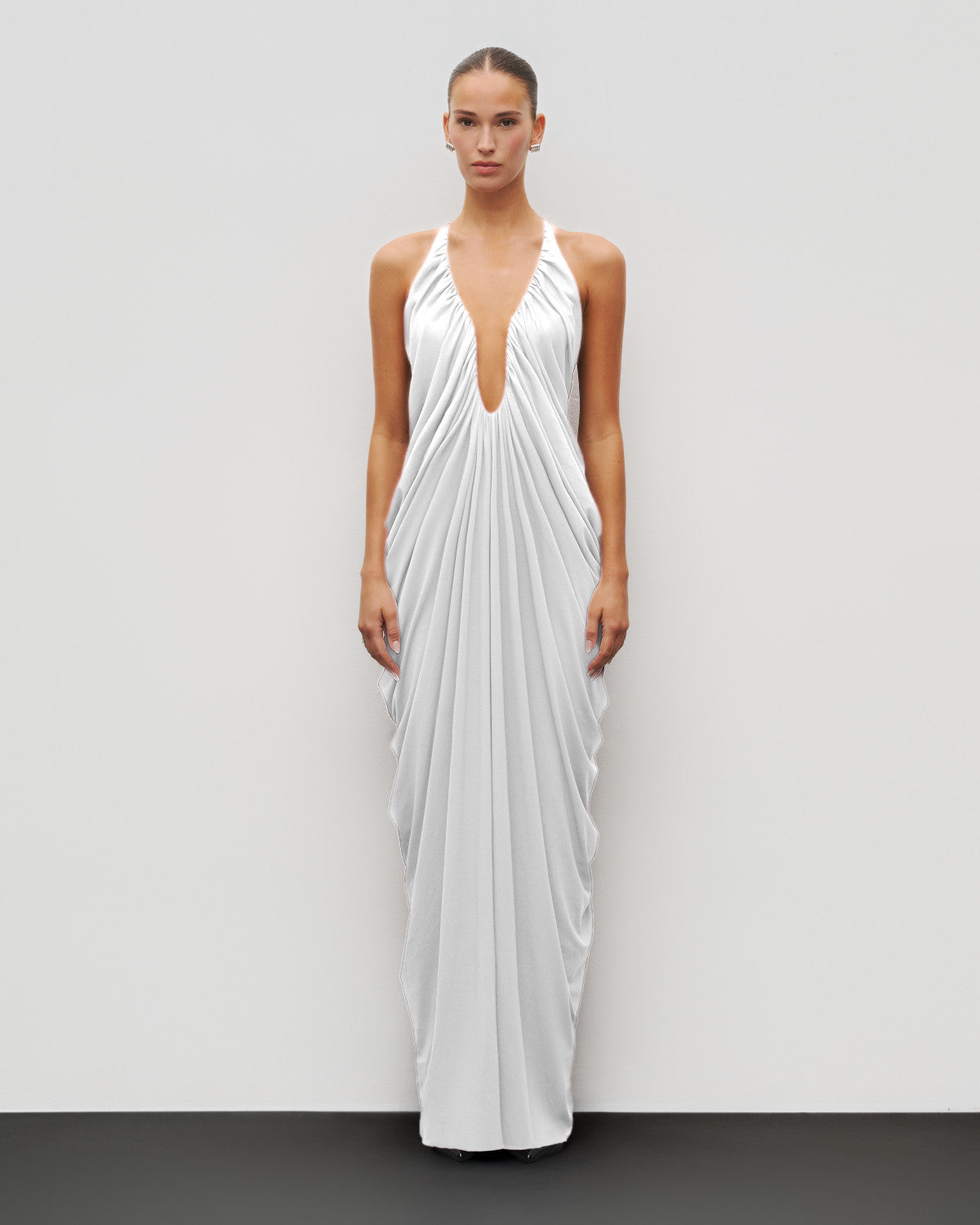 The Draped Halter Gown