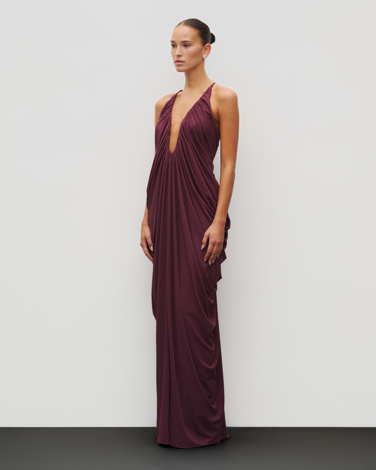 The Draped Halter Gown