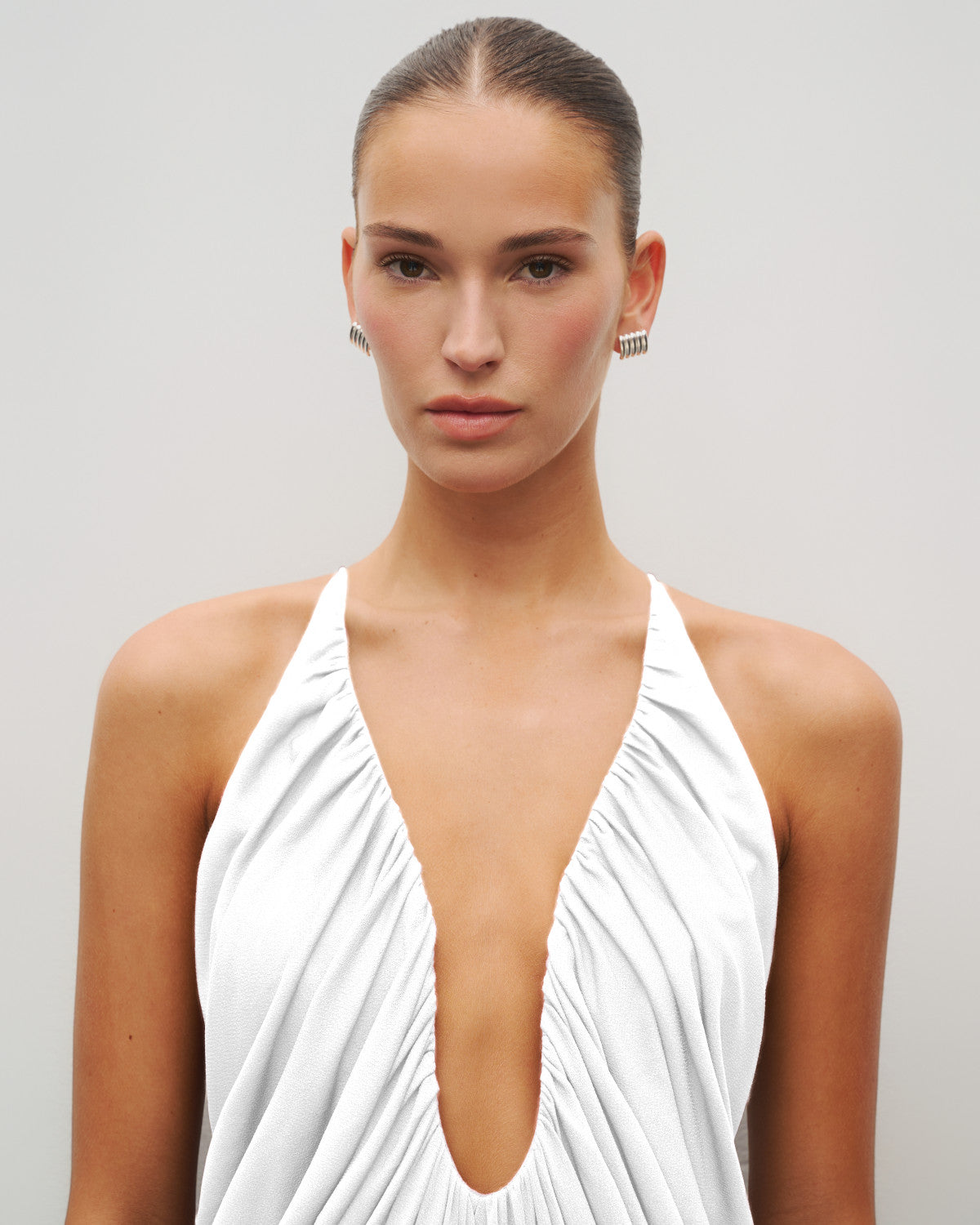 The Draped Halter Gown
