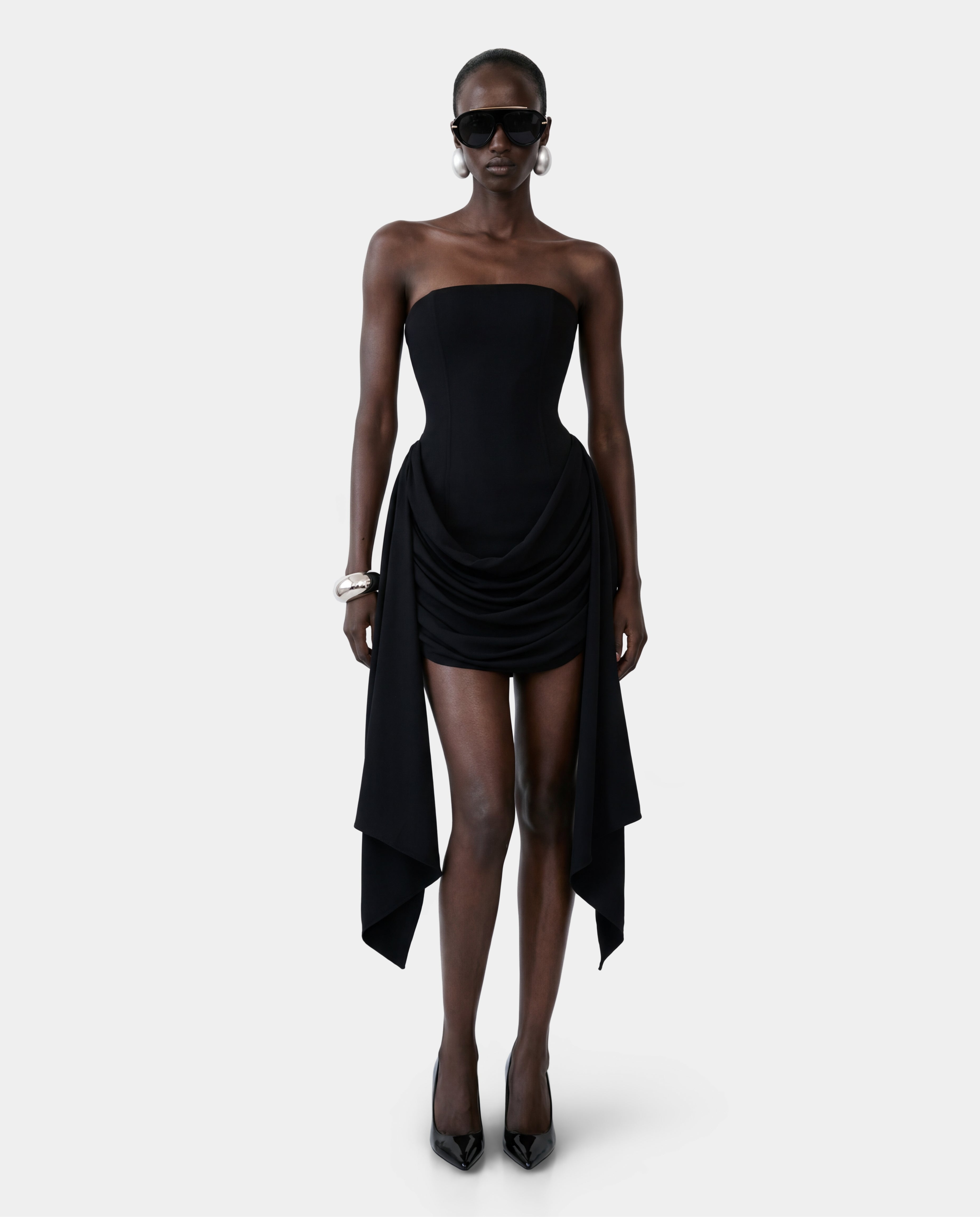 The Corset Drape Mini Dress
