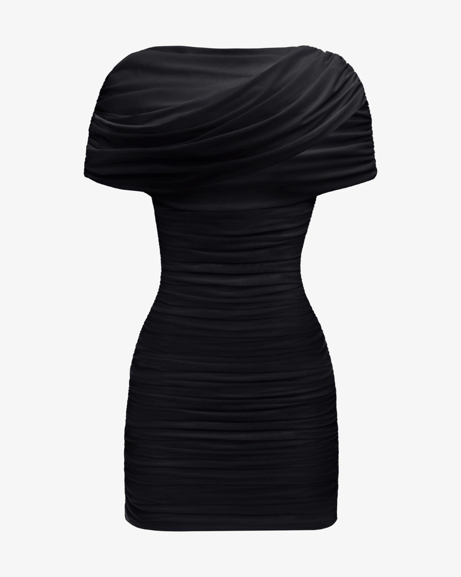 The Draped Shoulder Mini Dress