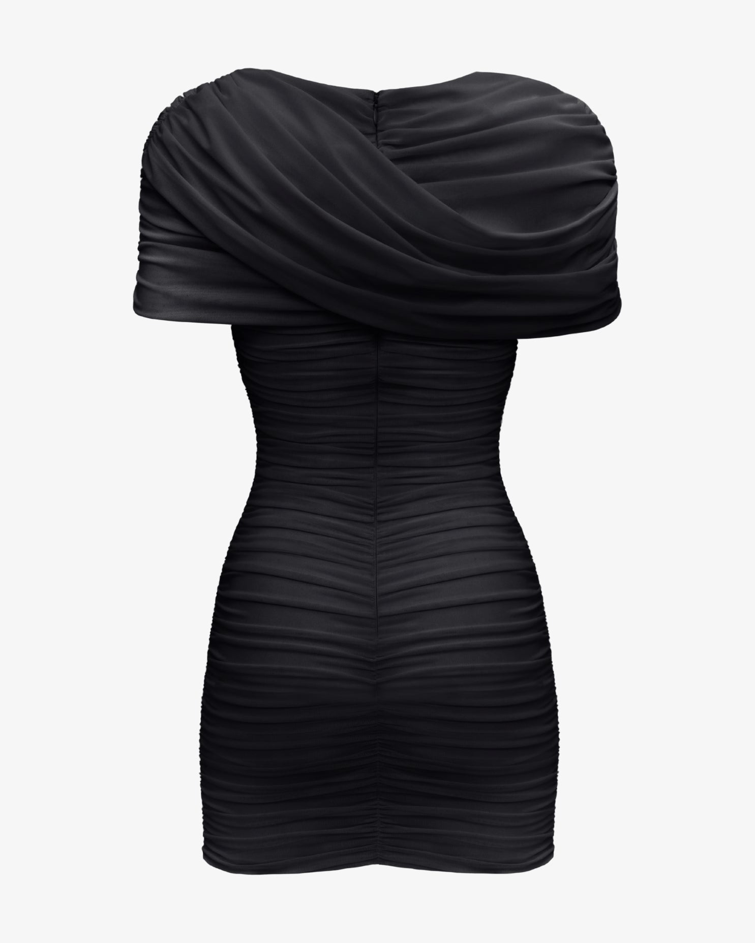 The Draped Shoulder Mini Dress