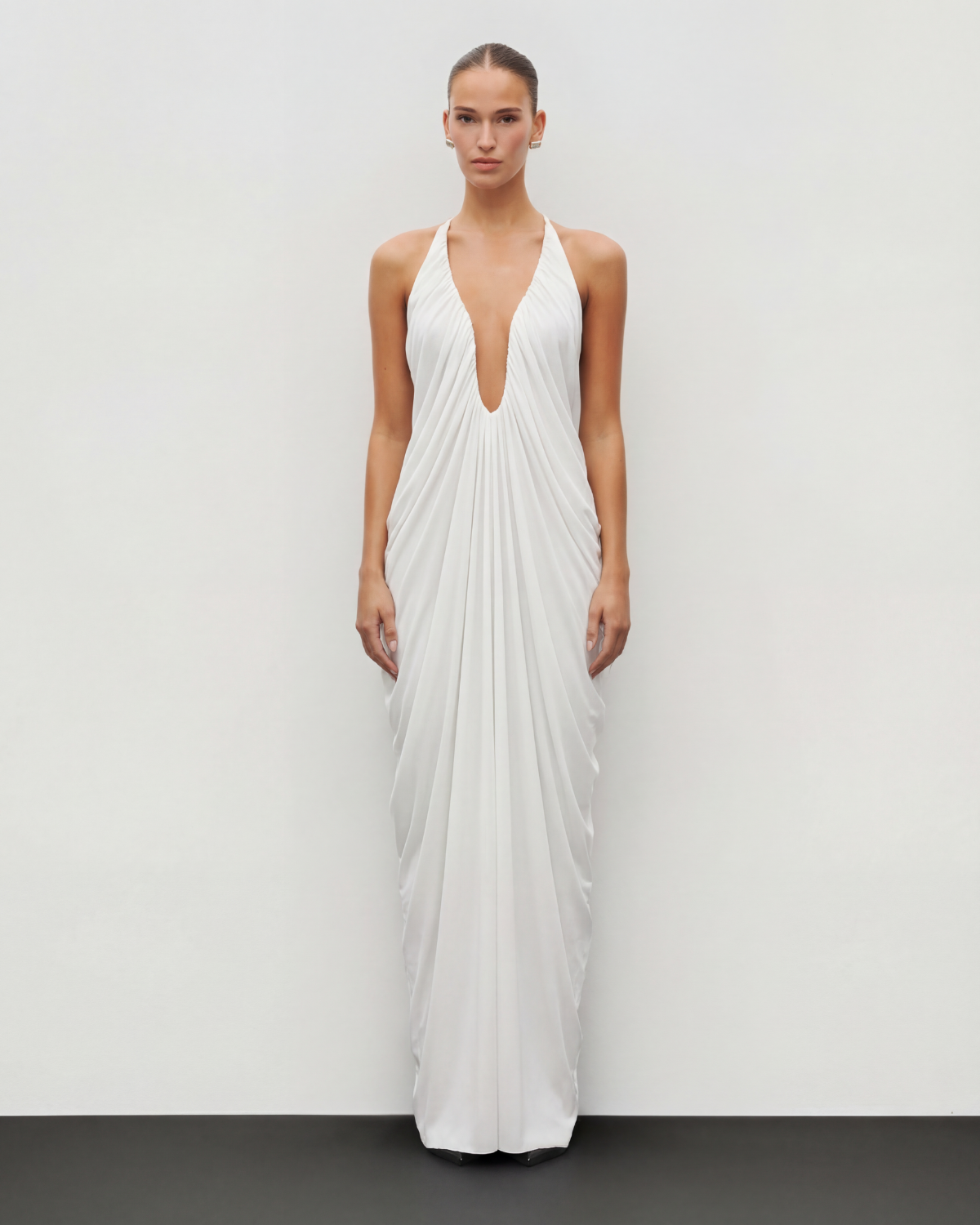 The Draped Halter Gown