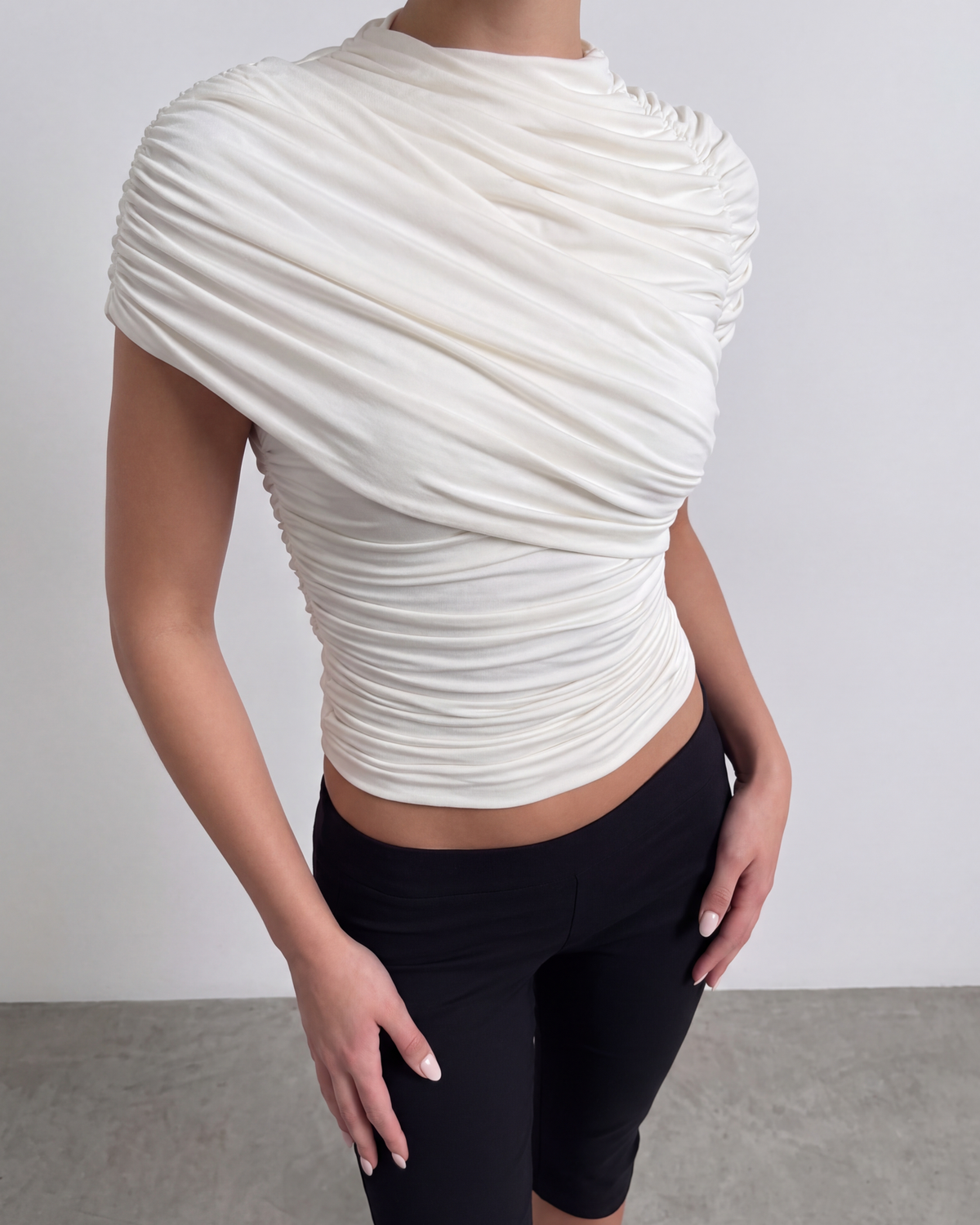 The Draped Shoulder Tee