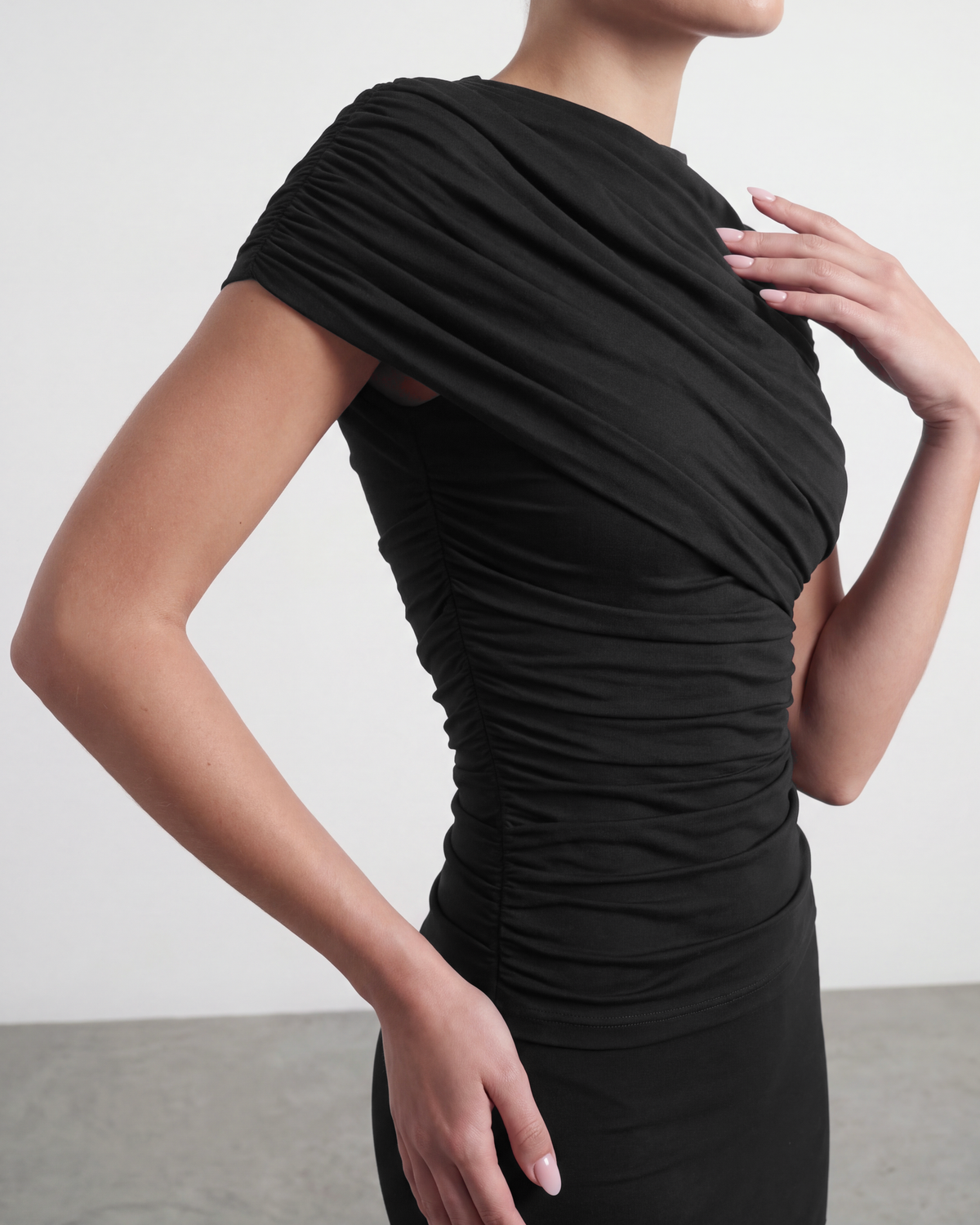 The Draped Shoulder Tee