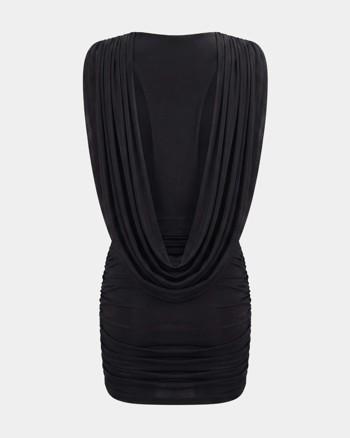 The Plunge Drape Mini Dress