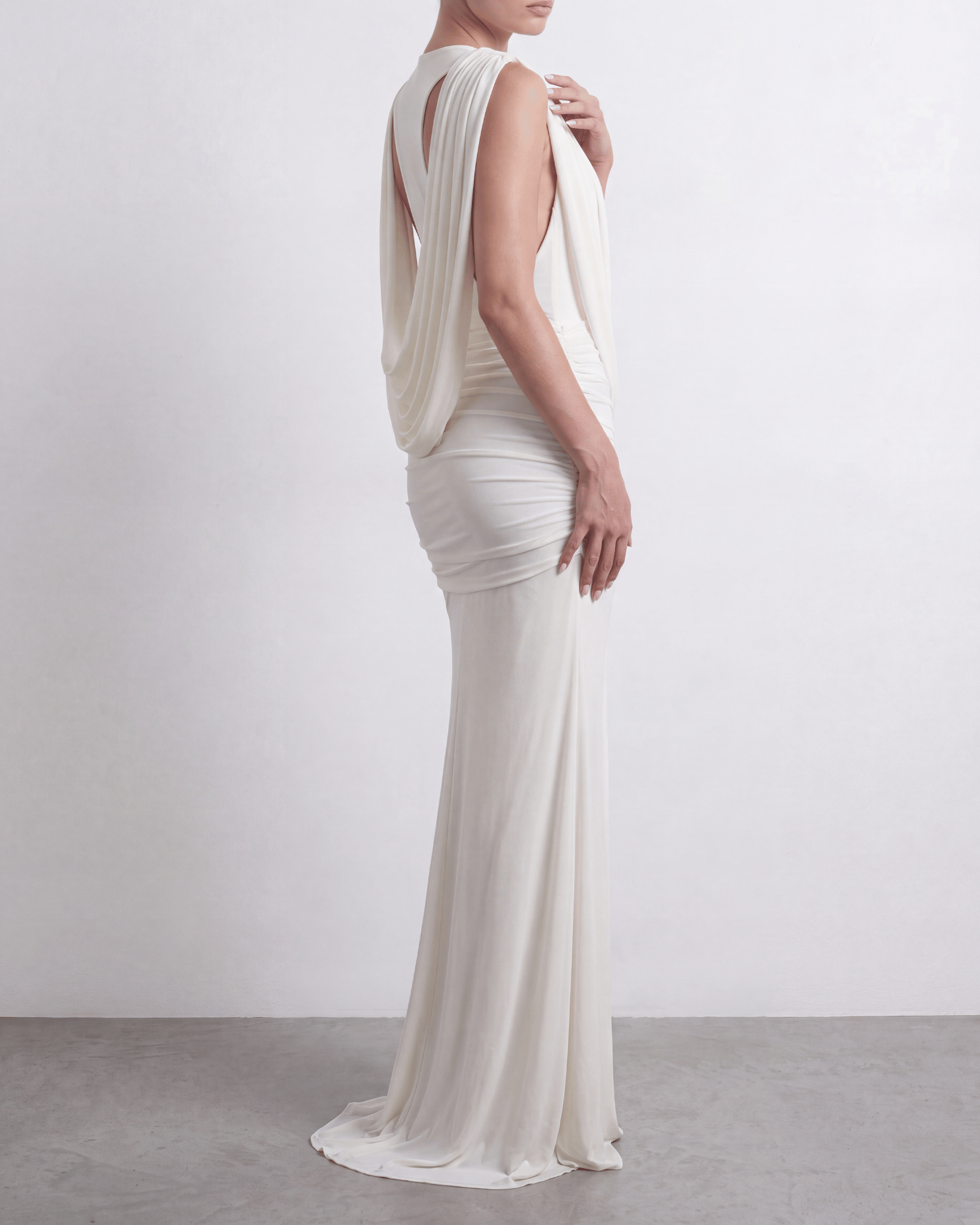 The Plunge Drape Gown