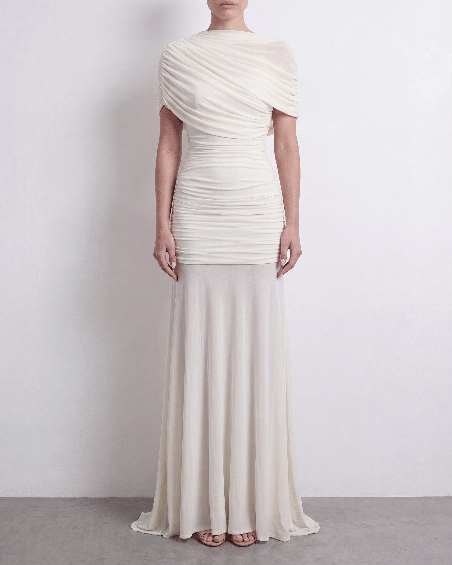 The Draped Shoulder Gown