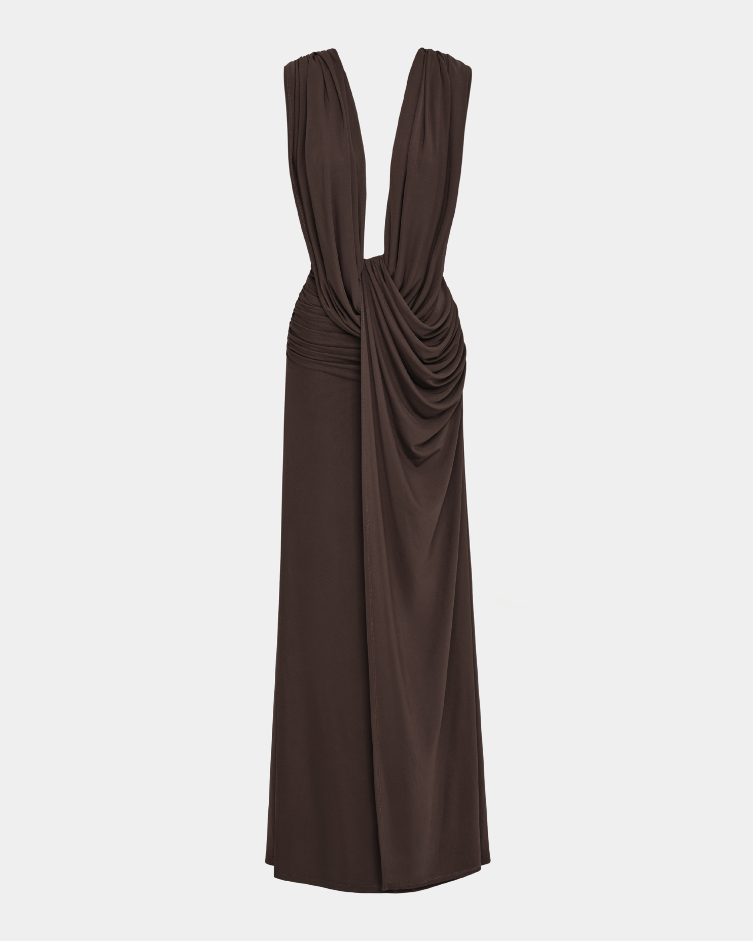 The Plunge Drape Gown