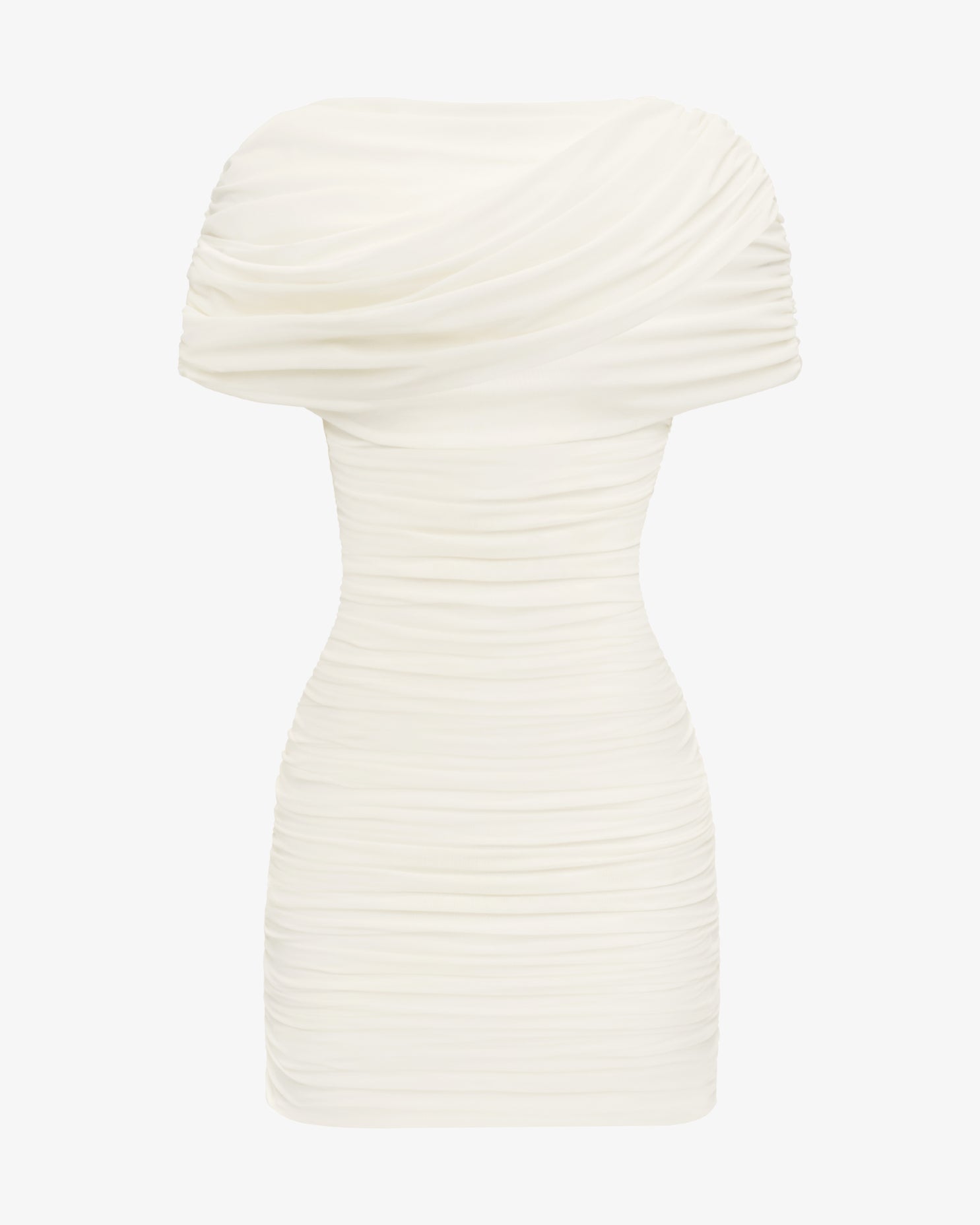 The Draped Shoulder Mini Dress
