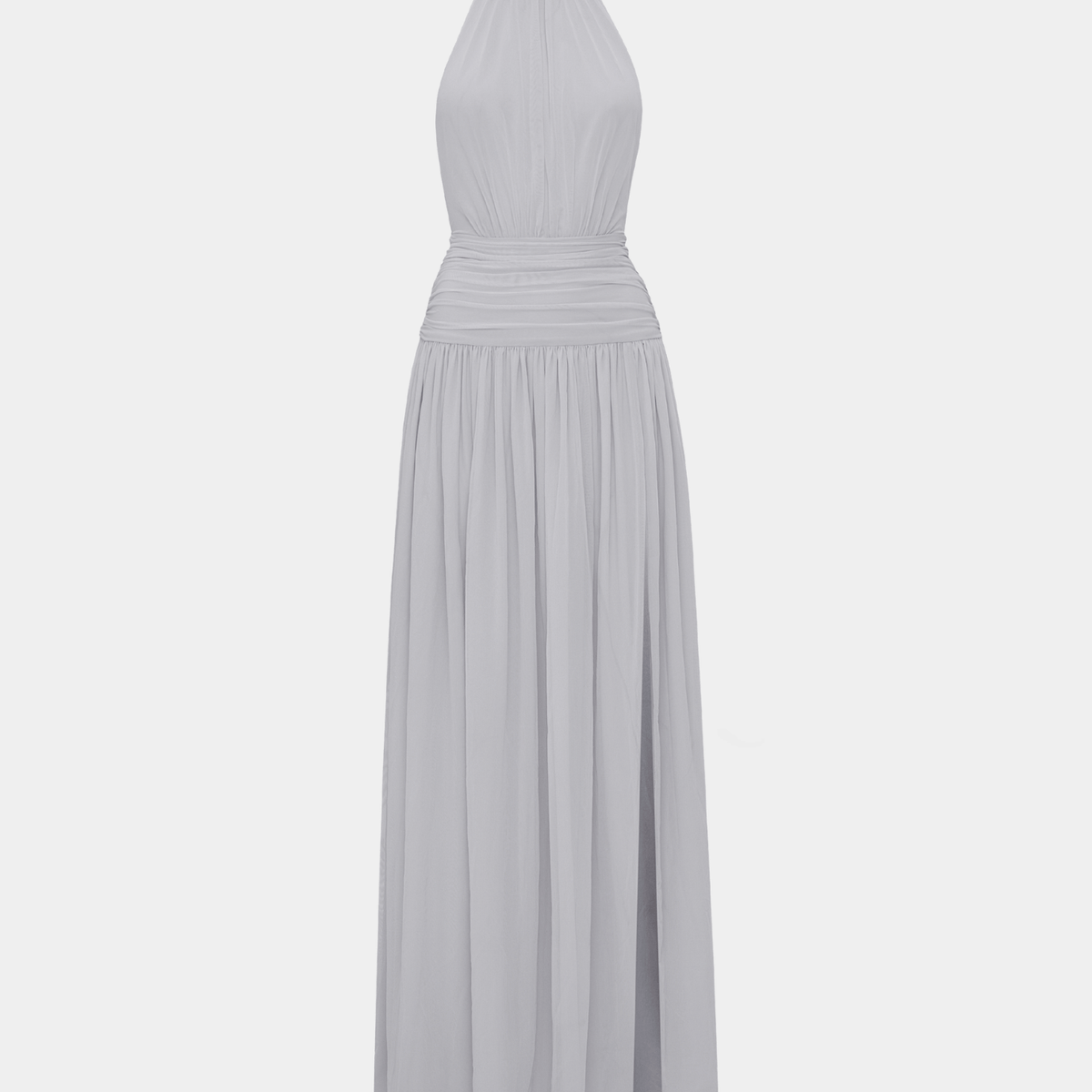 grey halter maxi dress Halter Draped Maxi Dress Grey