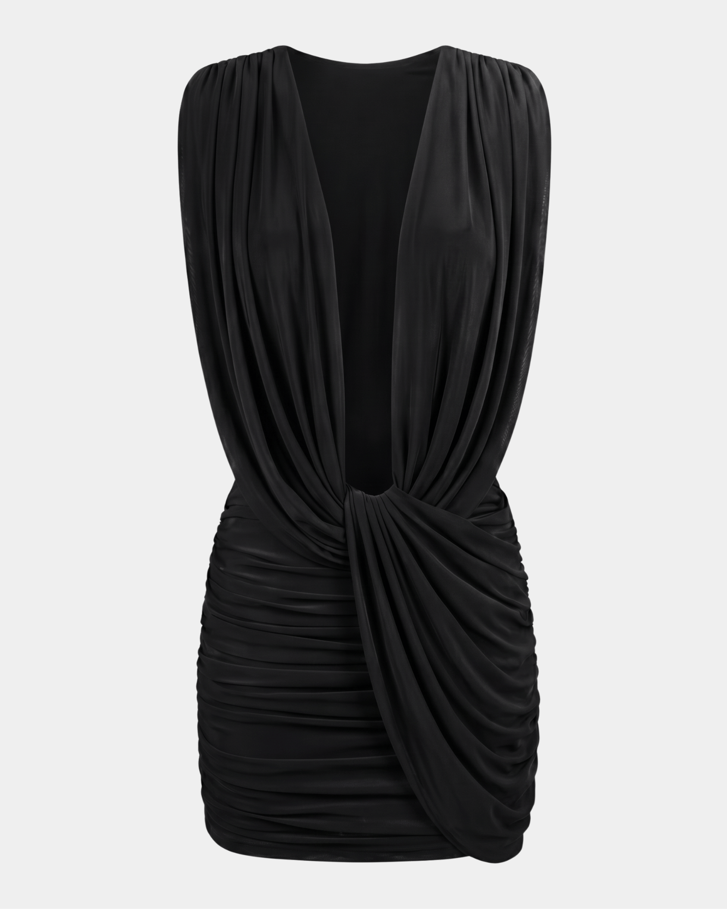 The Plunge Drape Mini Dress