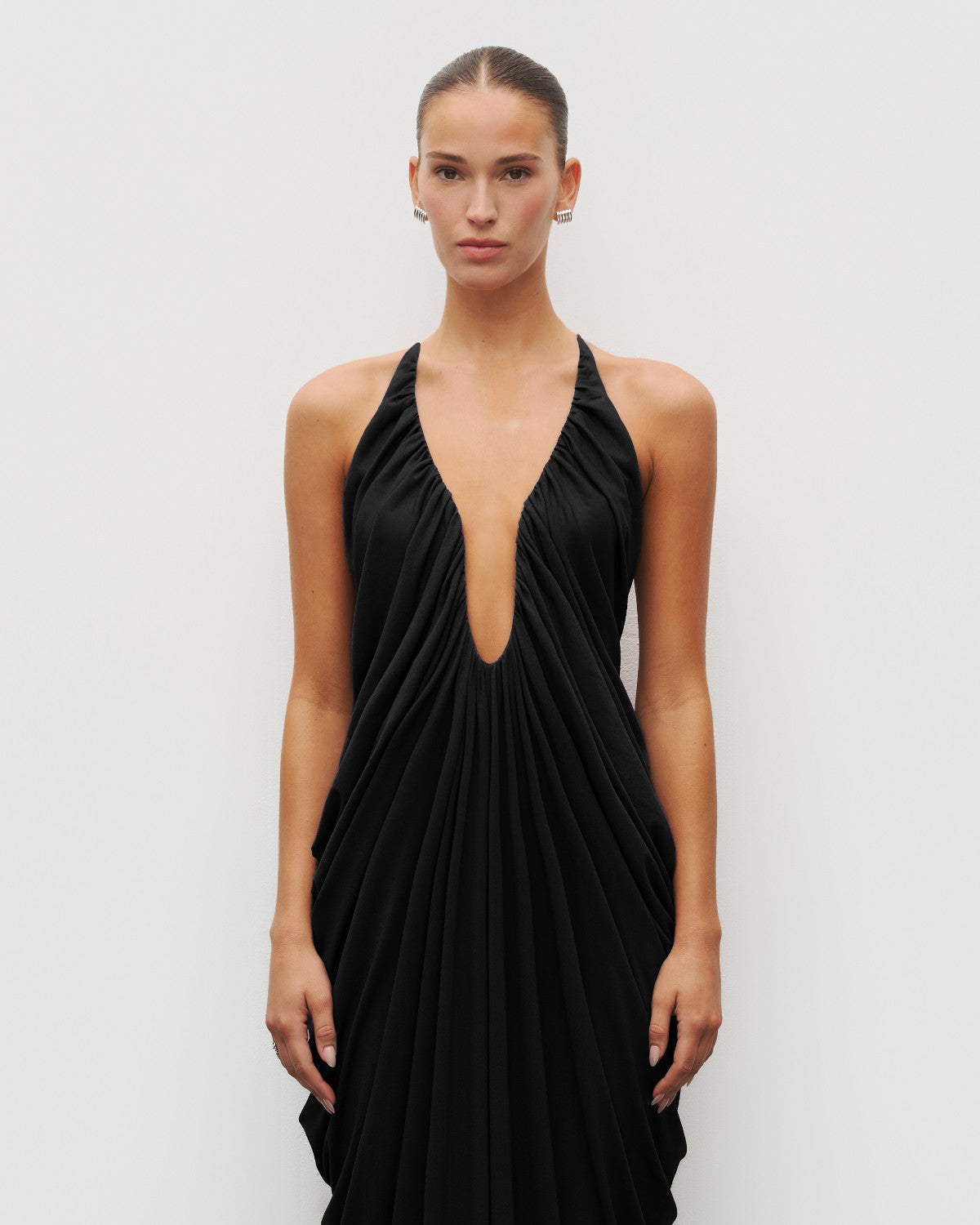 The Draped Halter Gown