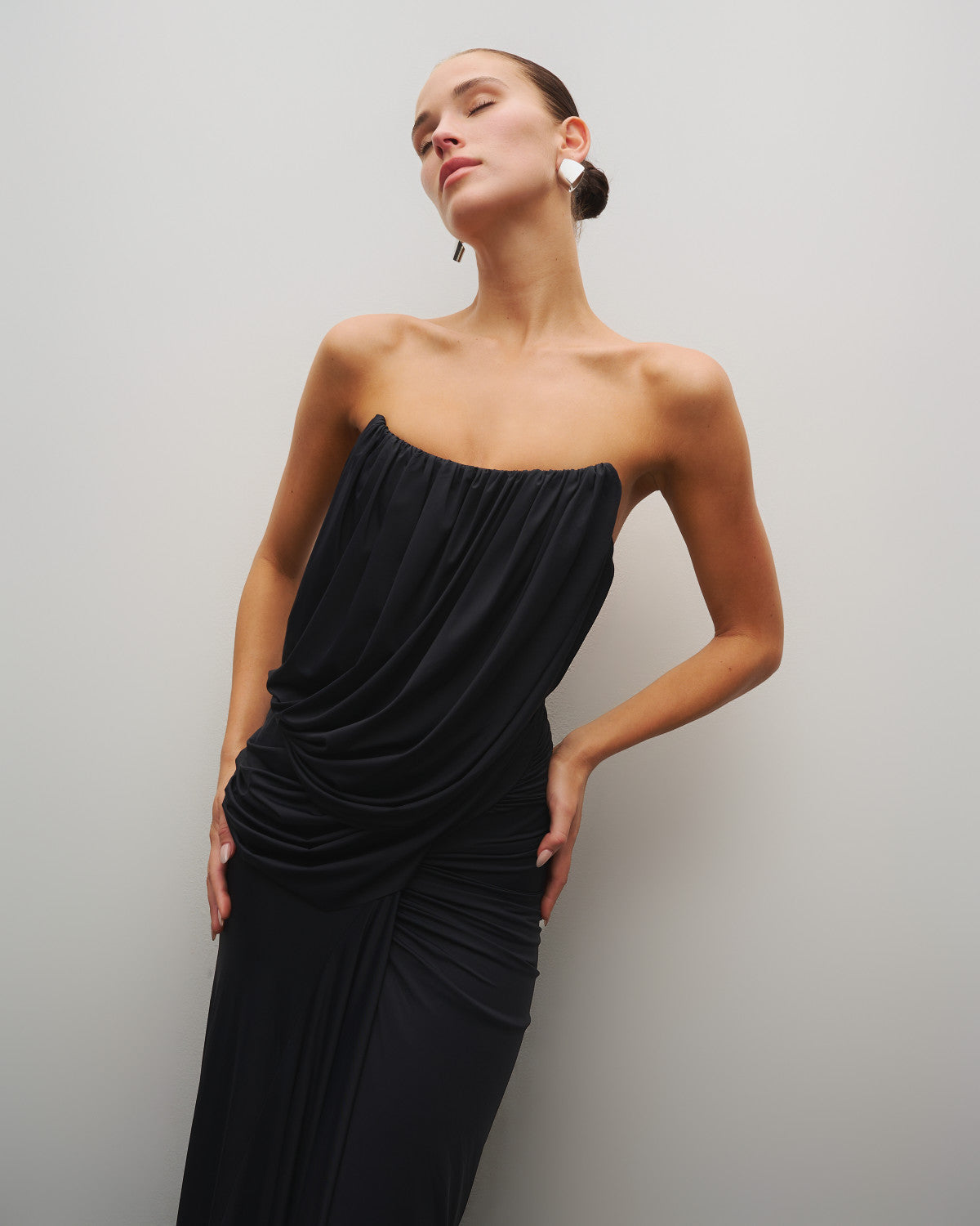 The Gathered Drape Gown