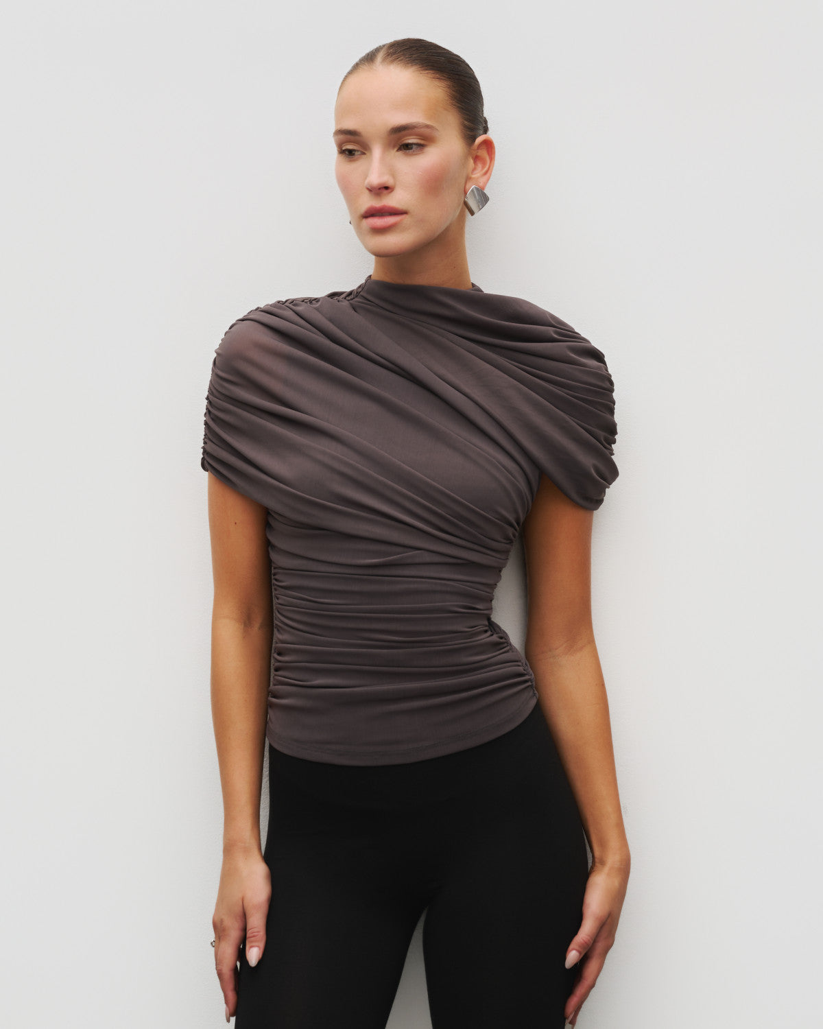 The Draped Shoulder Top