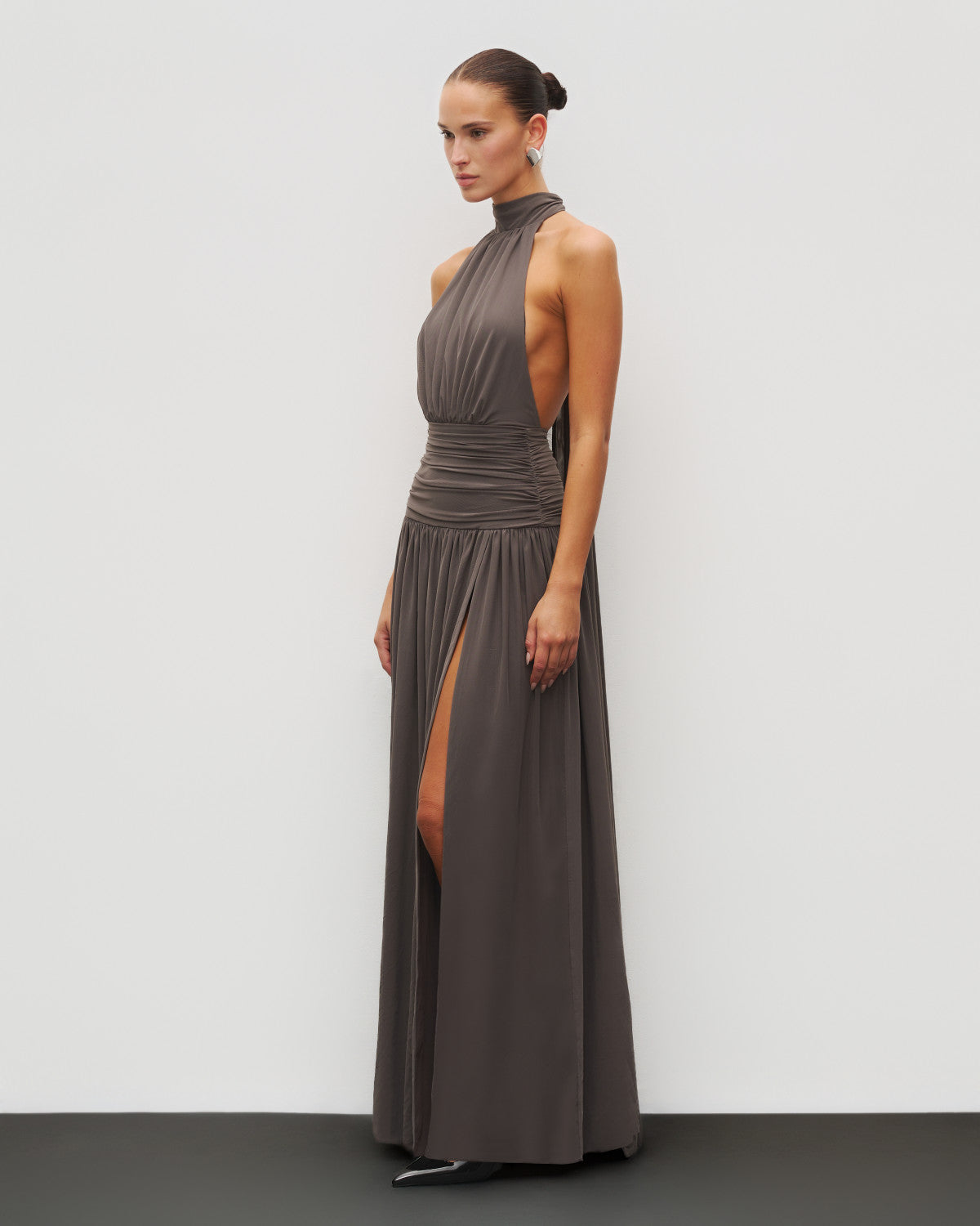 The Halter Slit Gown