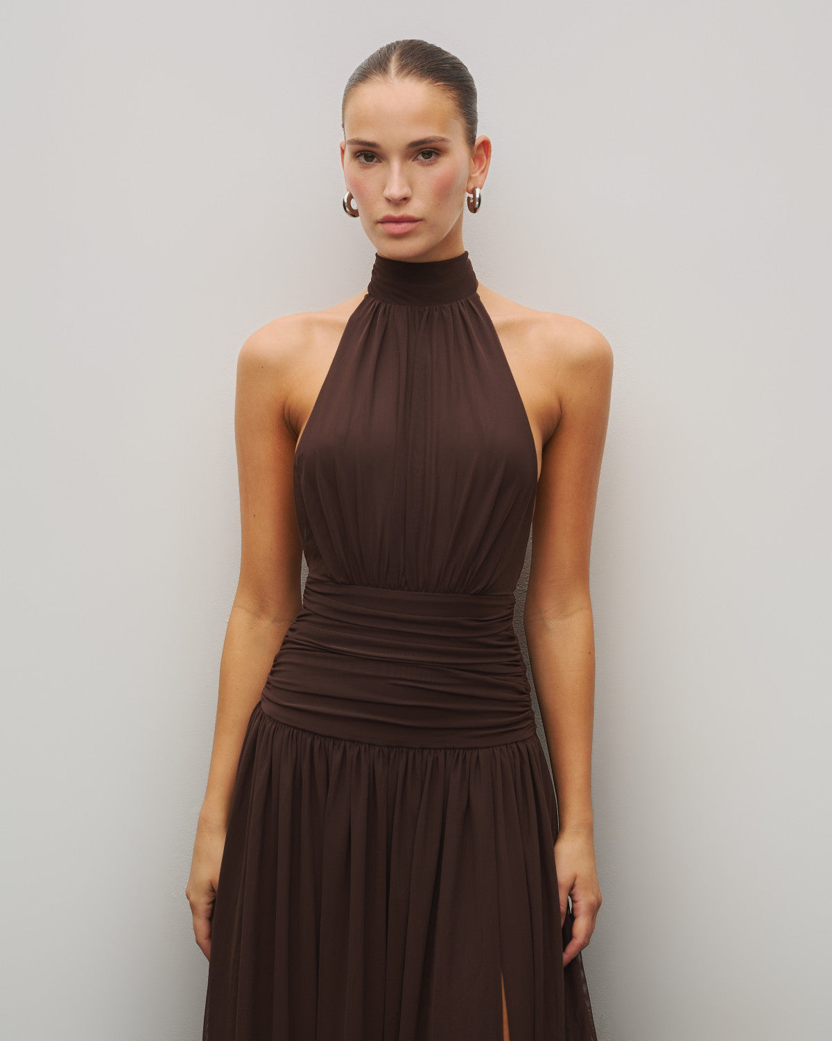 The Halter Slit Gown