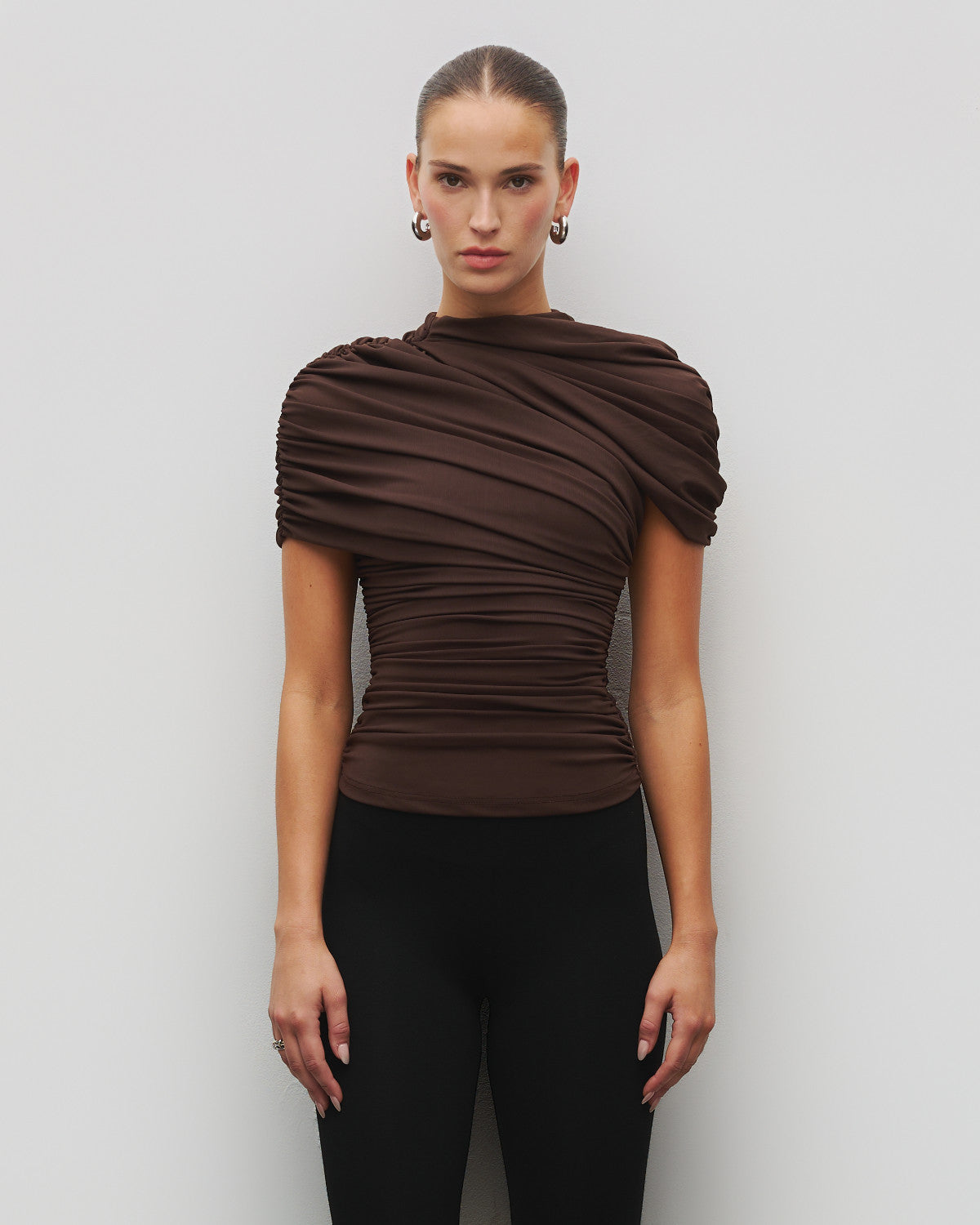 The Draped Shoulder Top