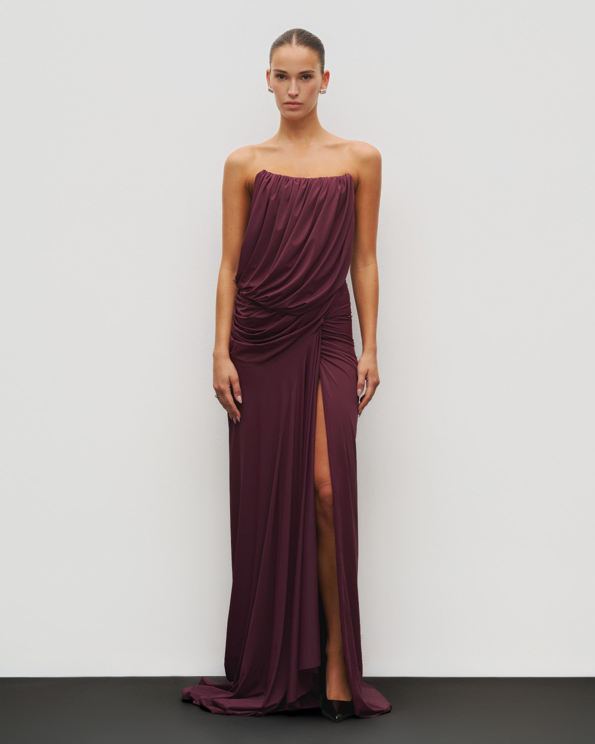 The Gathered Drape Gown