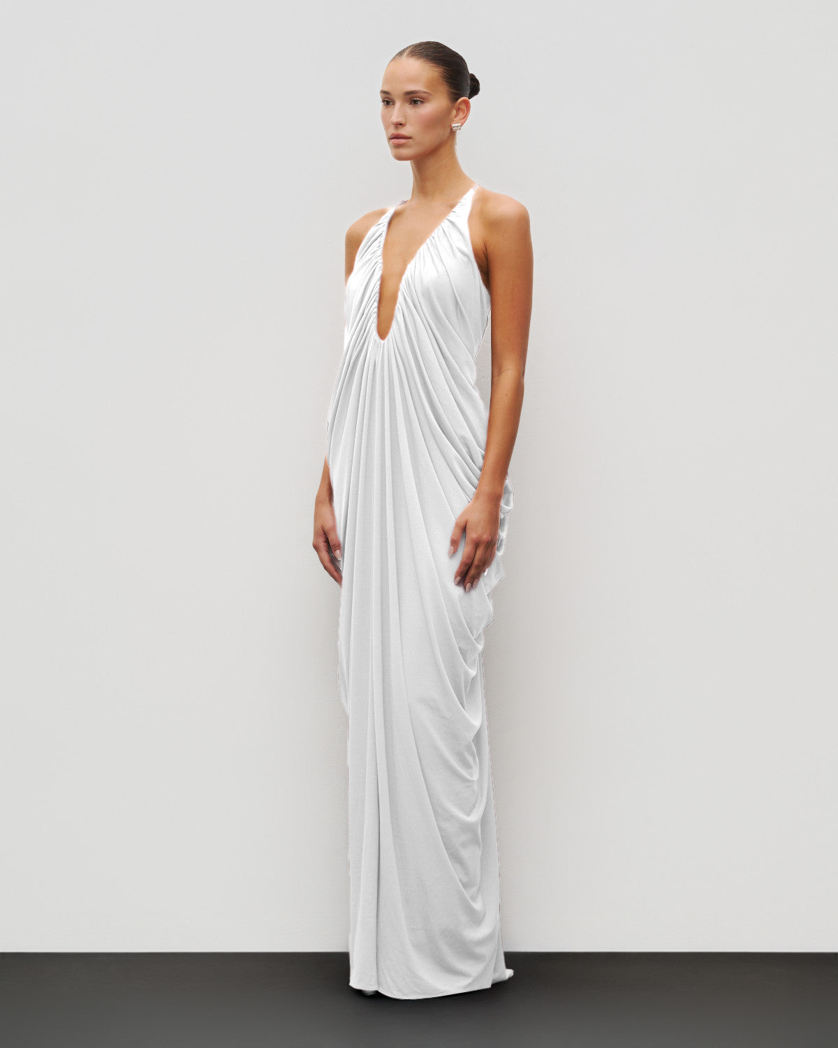 The Draped Halter Gown