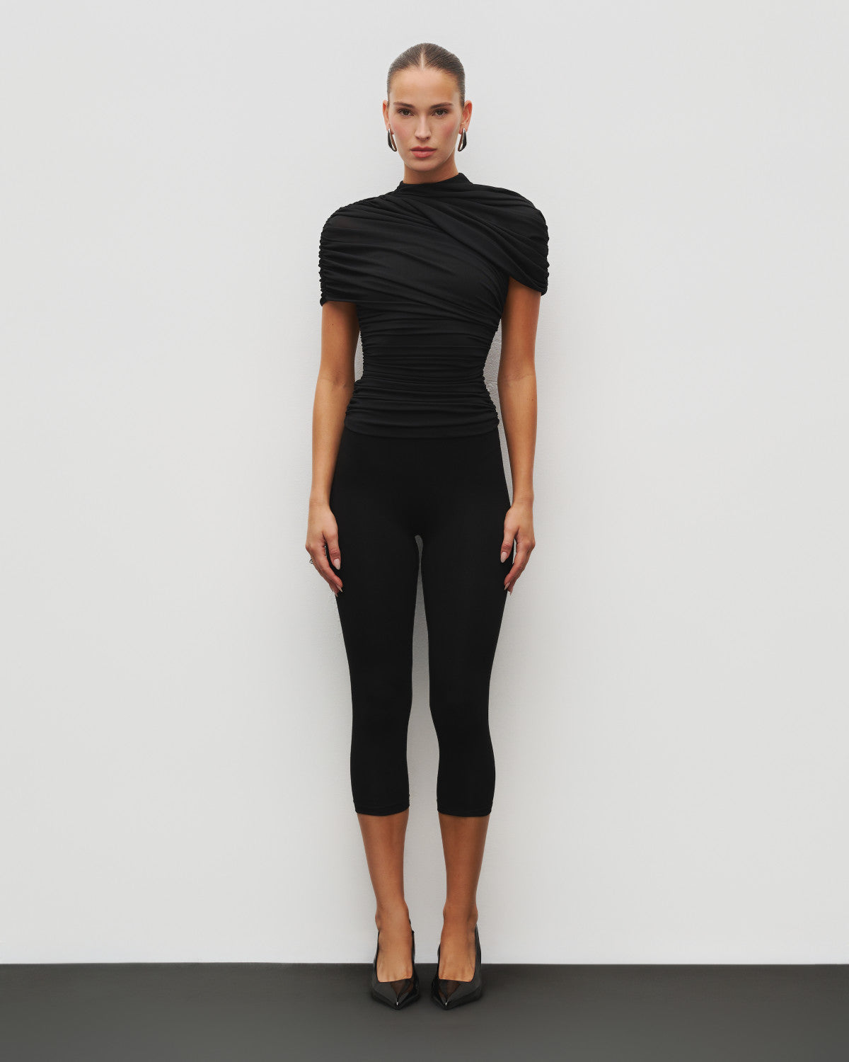 The Draped Shoulder Top