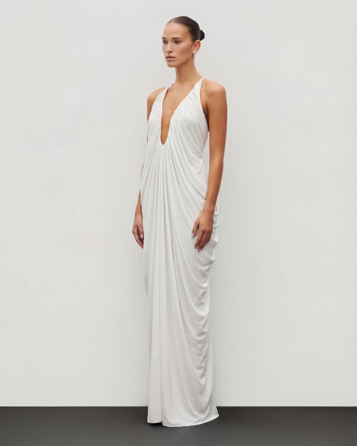 The Draped Halter Gown