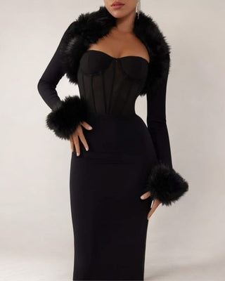 Black faux fur bolero - HEIRESS BEVERLY HILLS