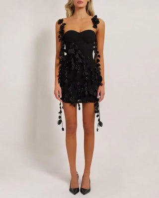 Black petal mini dress - HEIRESS BEVERLY HILLS